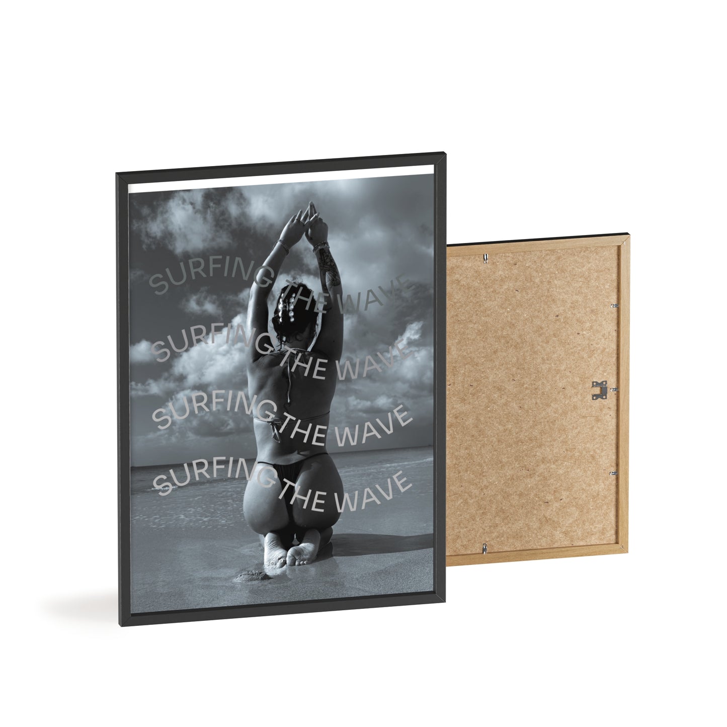 Beach Poster with Wooden Frame - Find me at the beach
