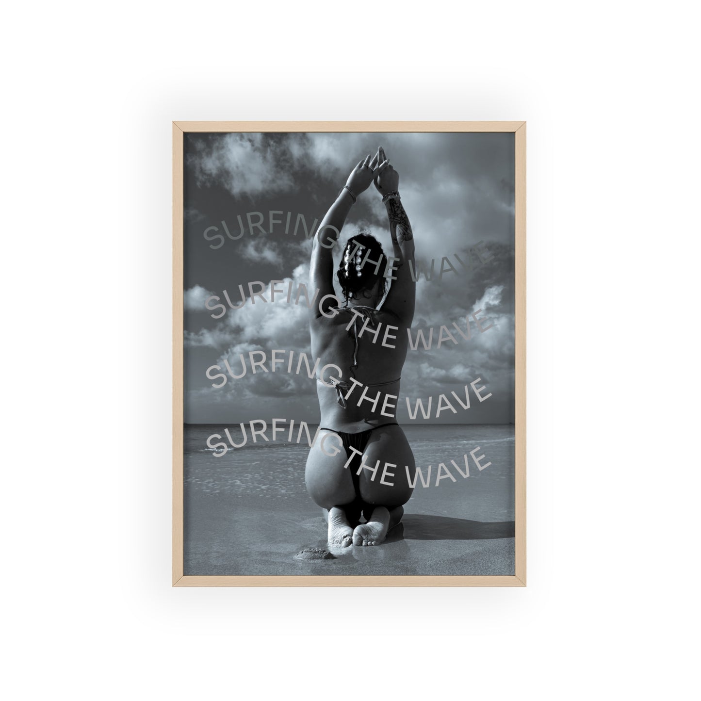 Beach Poster with Wooden Frame - Find me at the beach