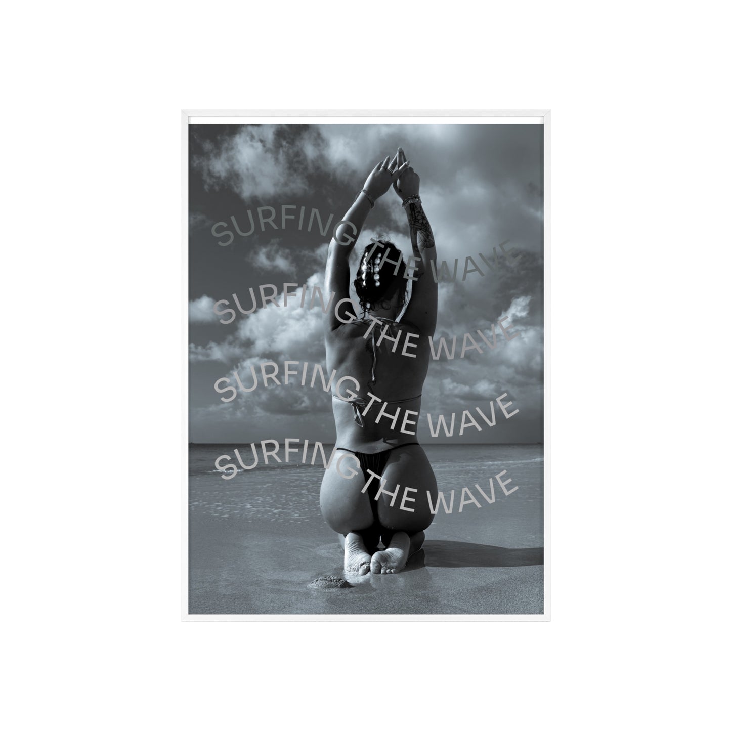 Beach Poster with Wooden Frame - Find me at the beach