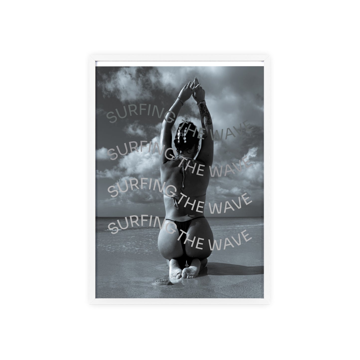 Beach Poster with Wooden Frame - Find me at the beach