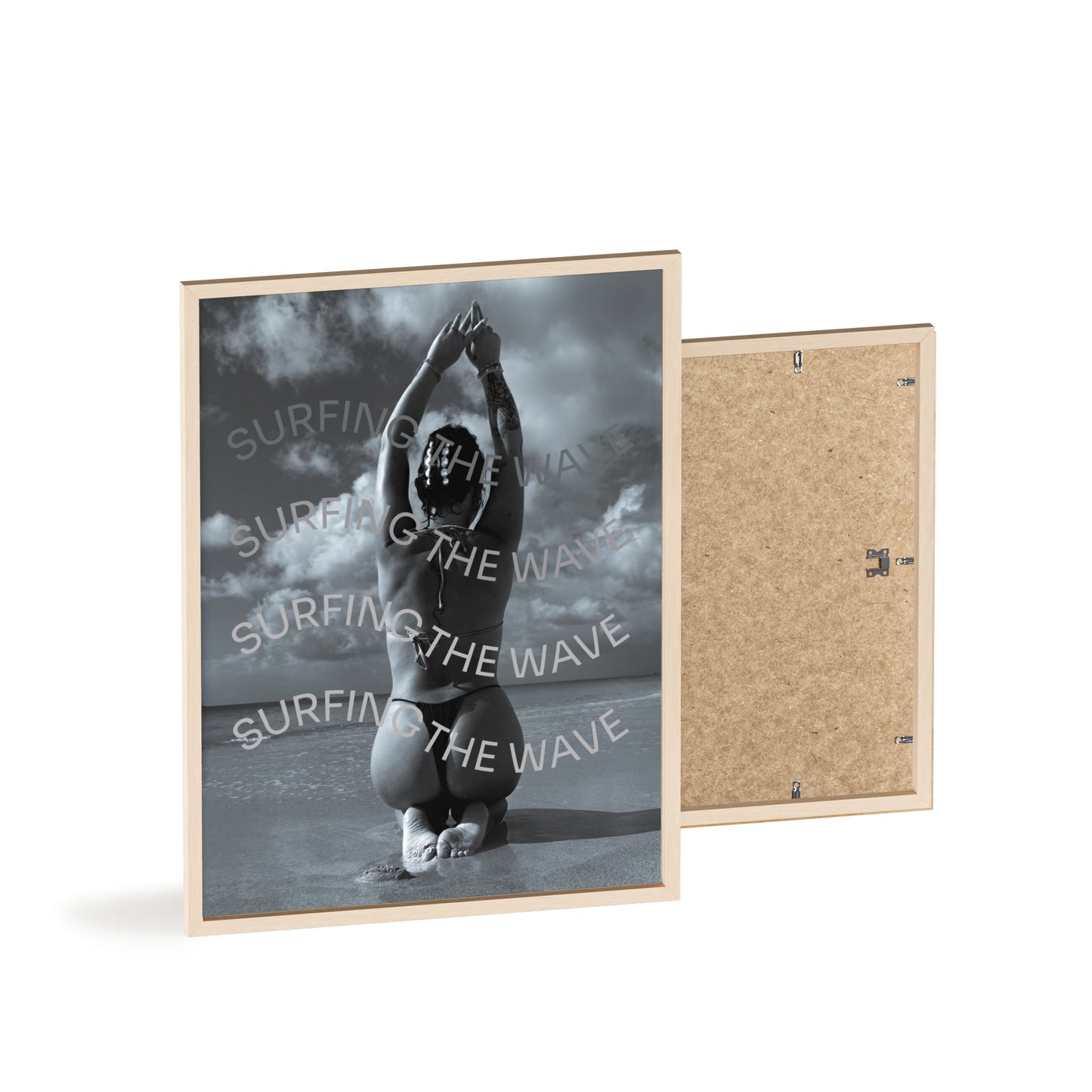 Beach Poster with Wooden Frame - Find me at the beach