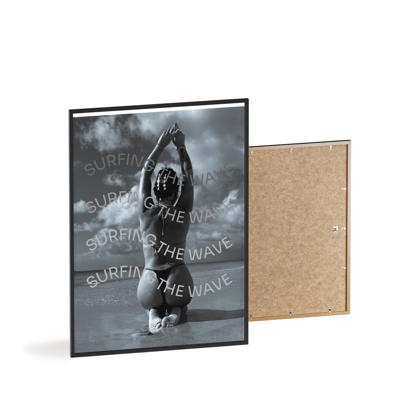 Beach Poster with Wooden Frame - Find me at the beach