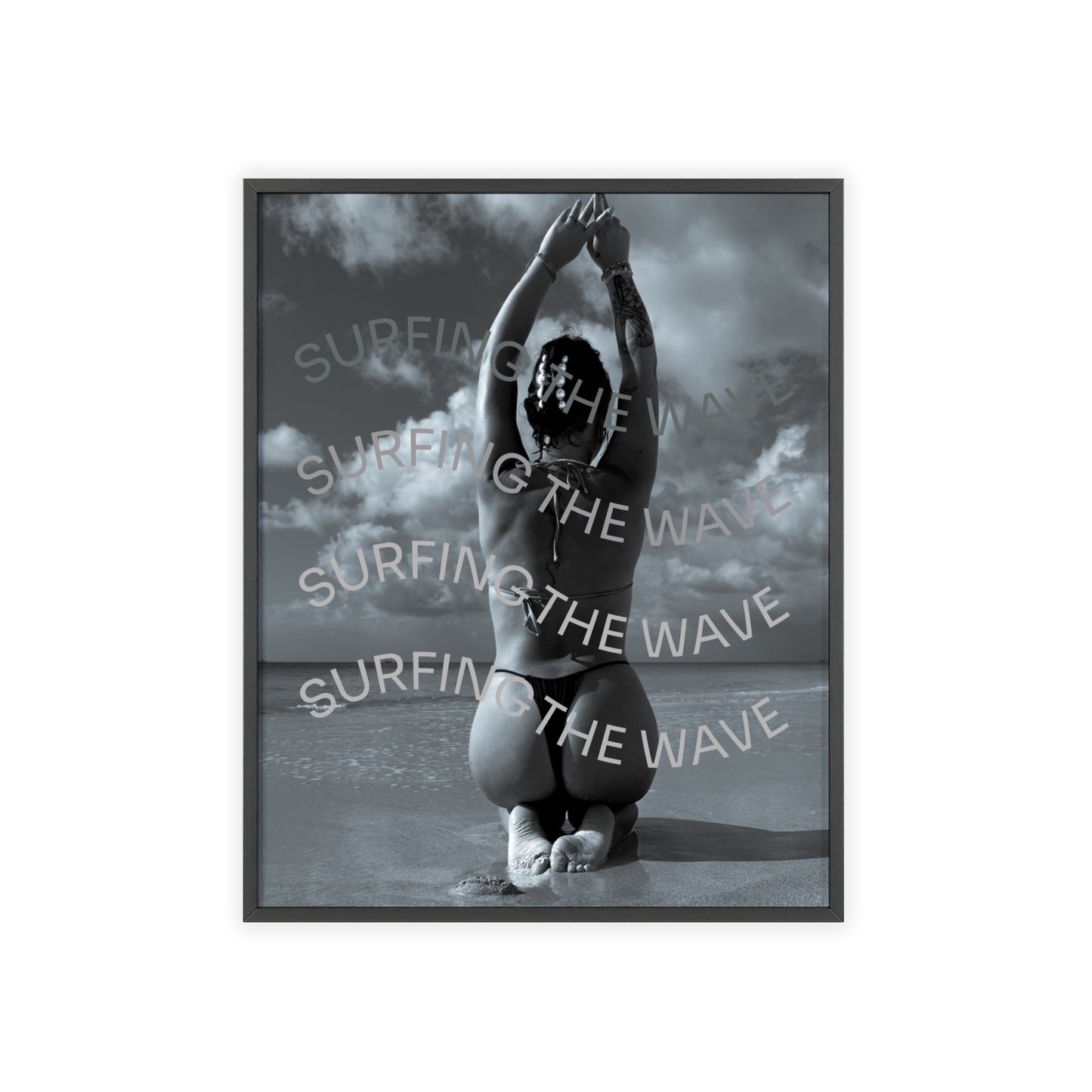 Beach Poster with Wooden Frame - Find me at the beach