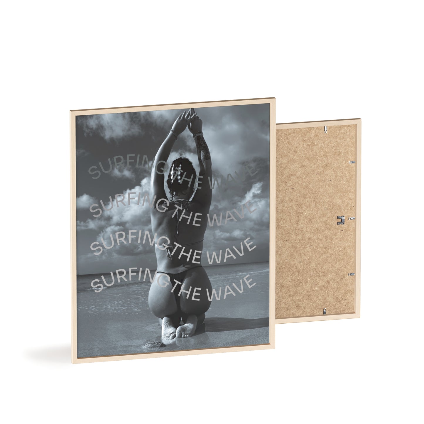 Beach Poster with Wooden Frame - Find me at the beach