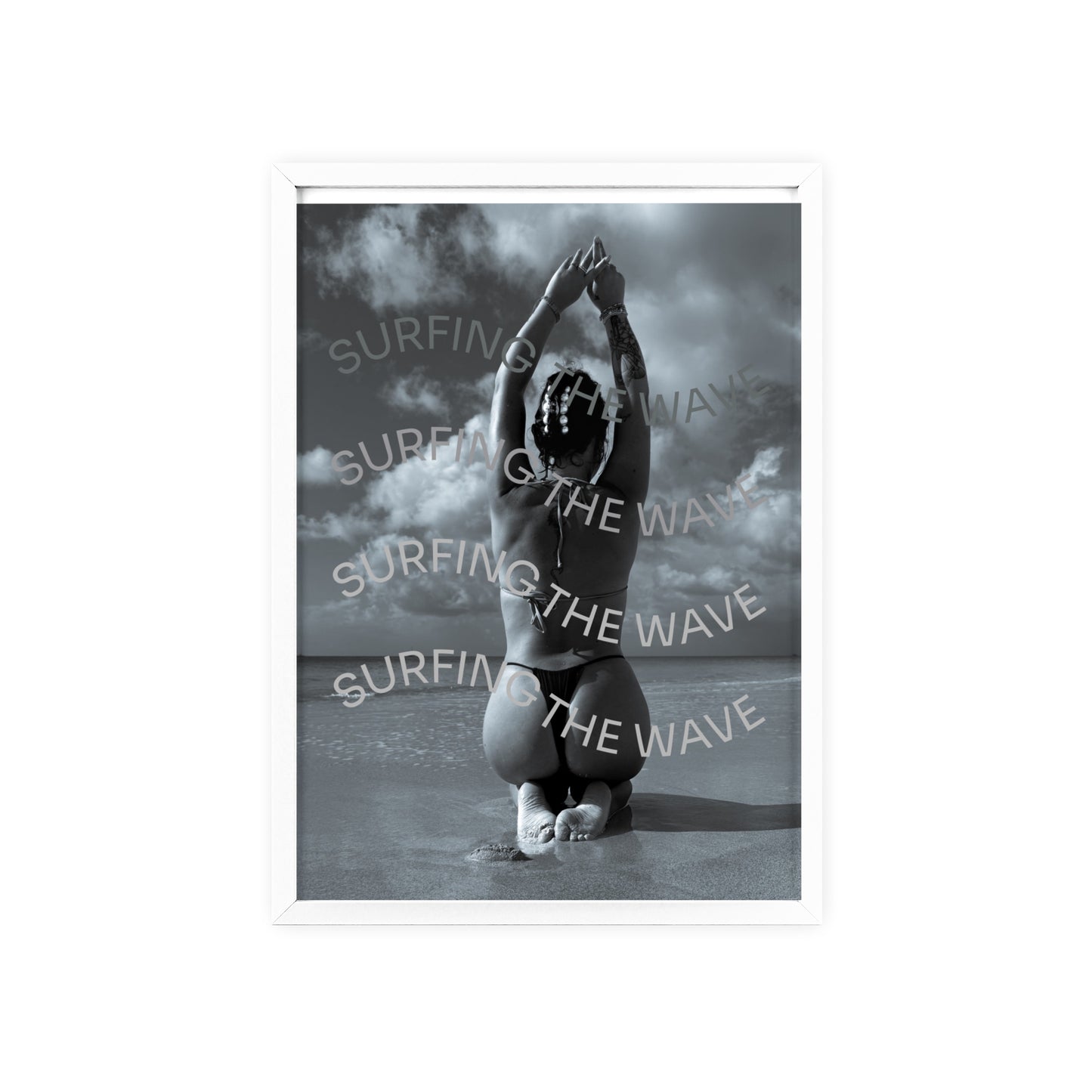 Beach Poster with Wooden Frame - Find me at the beach