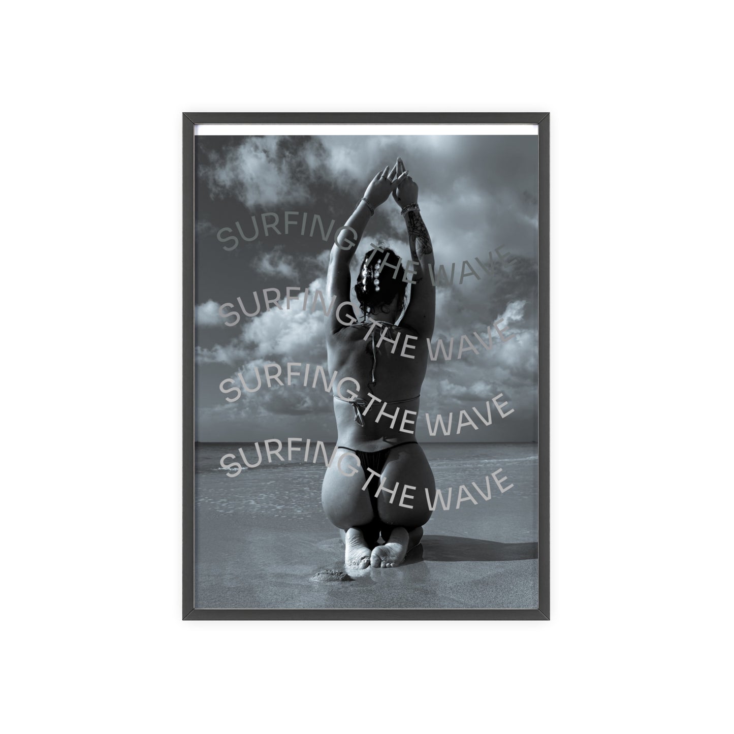 Beach Poster with Wooden Frame - Find me at the beach