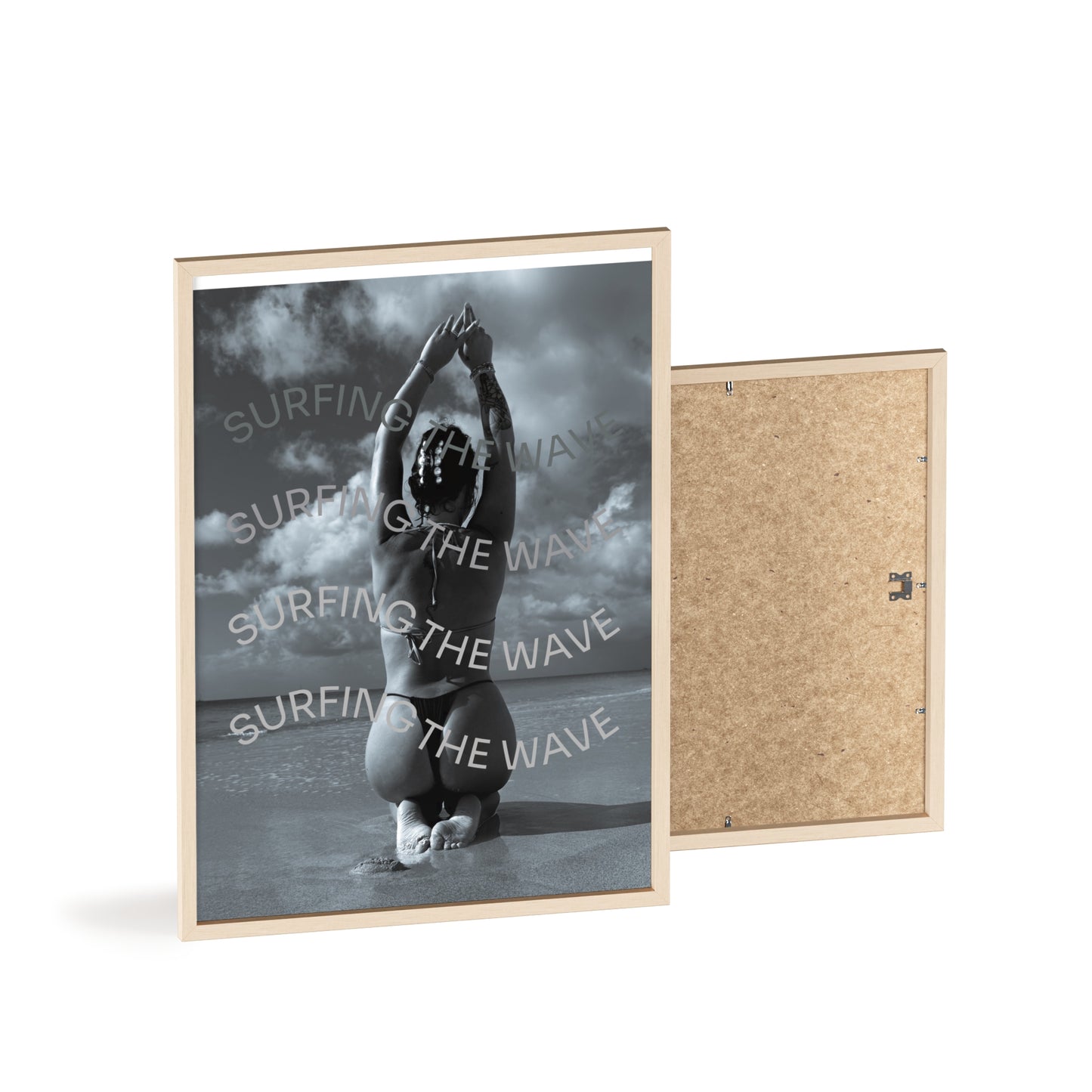 Beach Poster with Wooden Frame - Find me at the beach