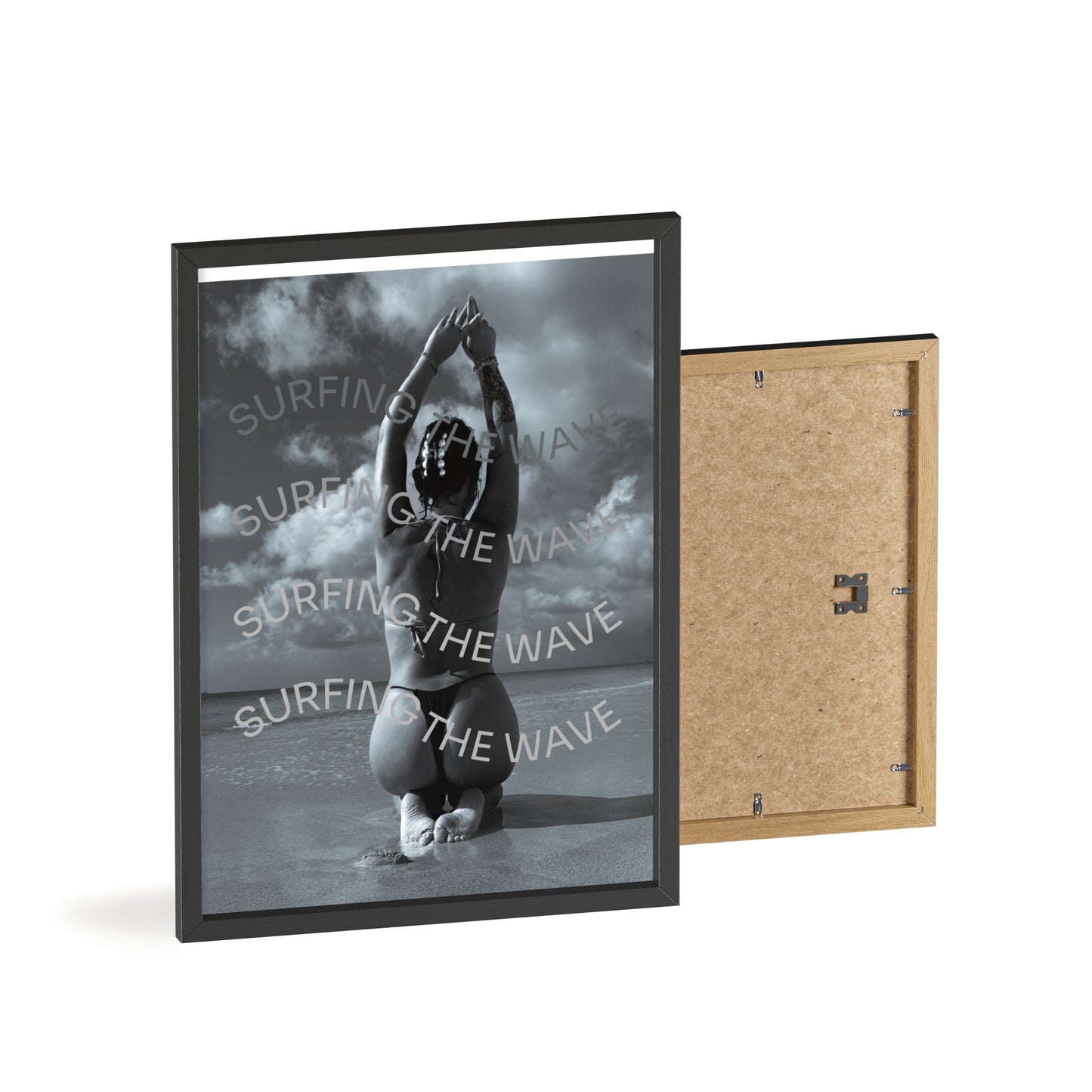Beach Poster with Wooden Frame - Find me at the beach