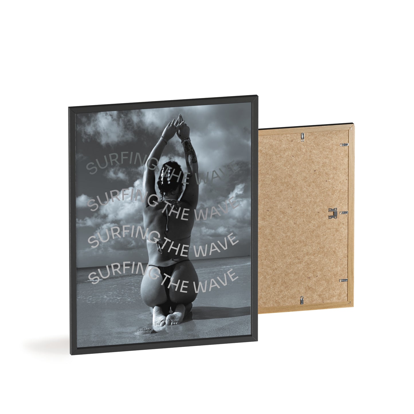 Beach Poster with Wooden Frame - Find me at the beach
