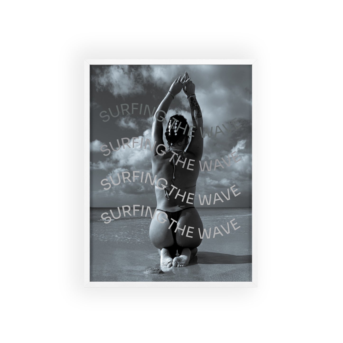 Beach Poster with Wooden Frame - Find me at the beach