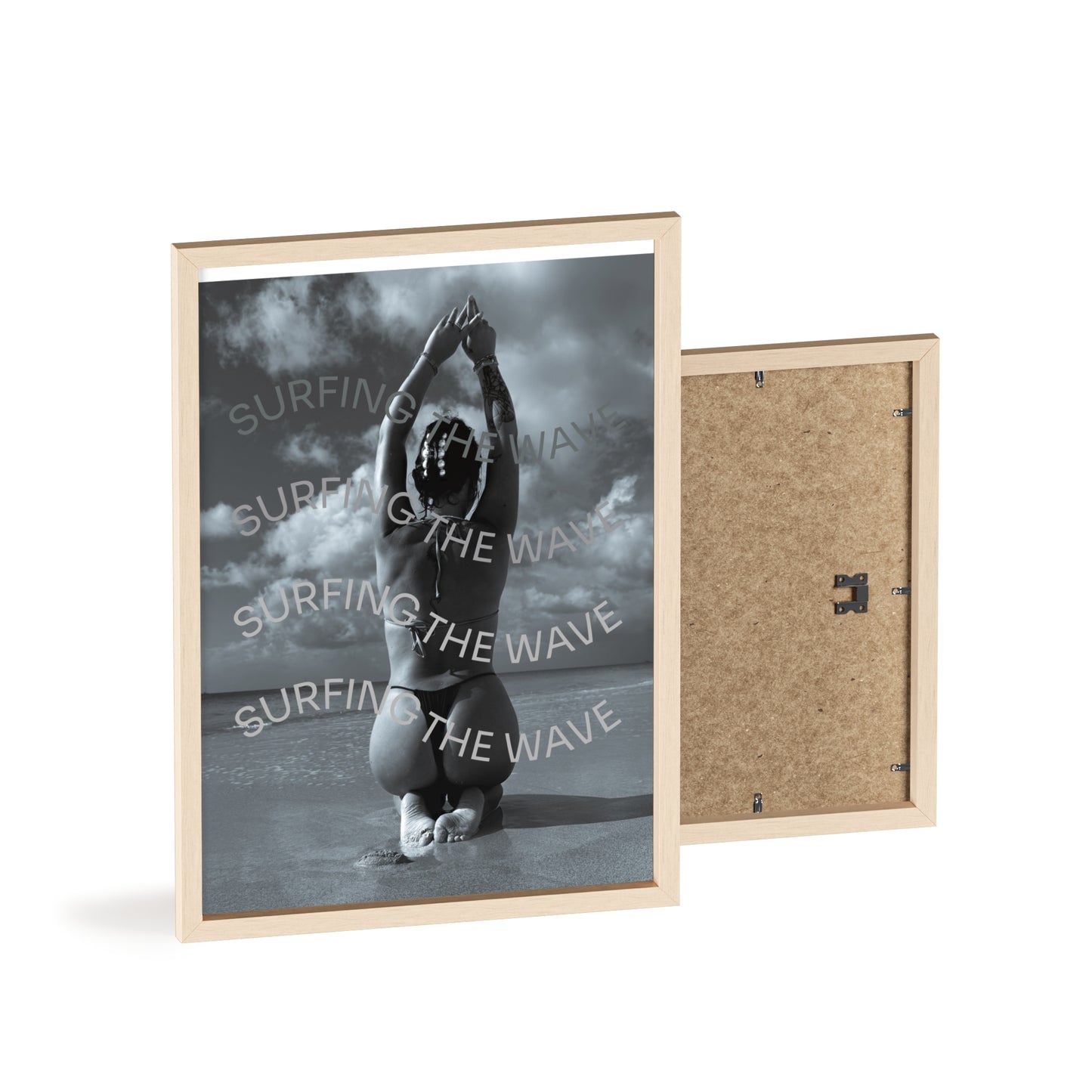 Beach Poster with Wooden Frame - Find me at the beach