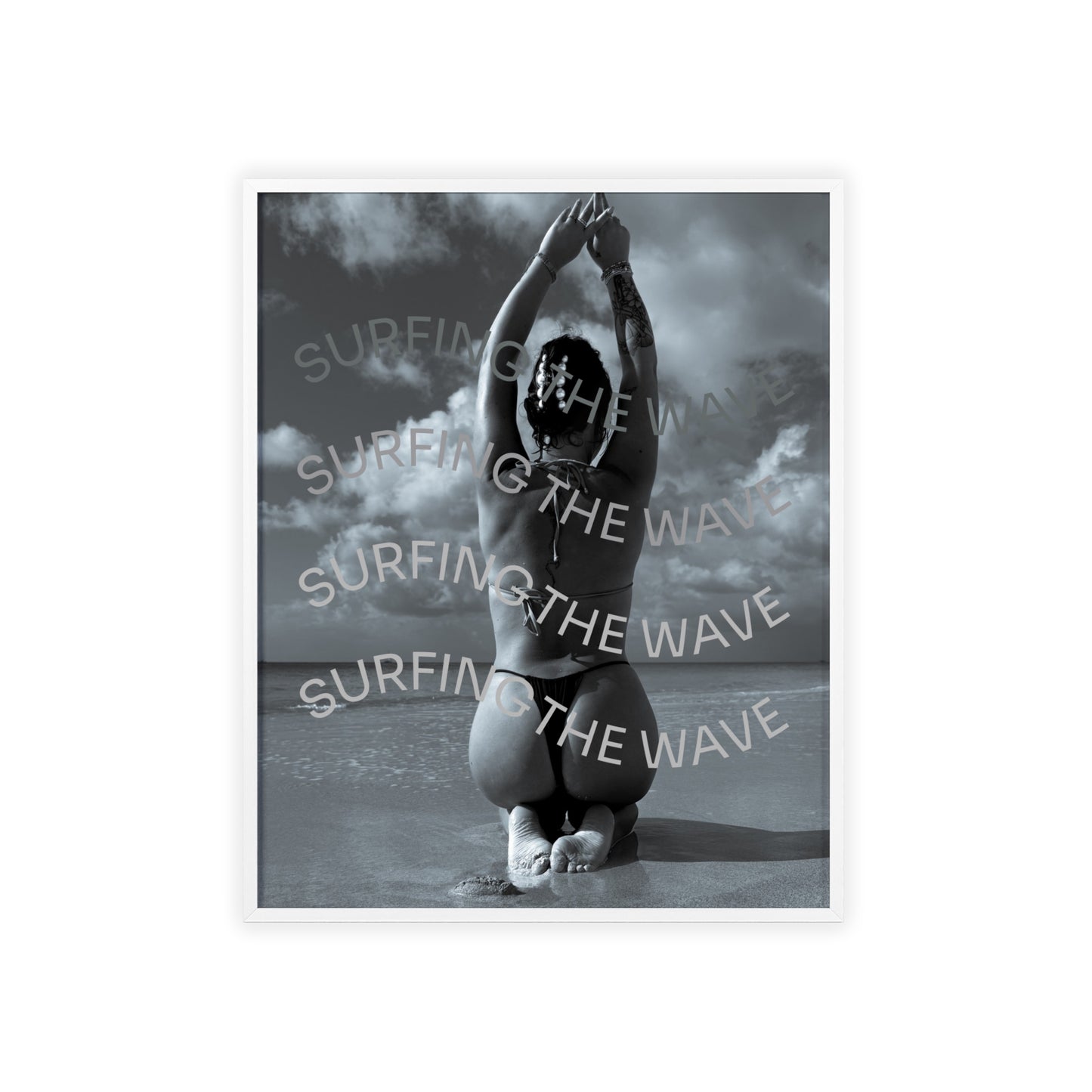 Beach Poster with Wooden Frame - Find me at the beach