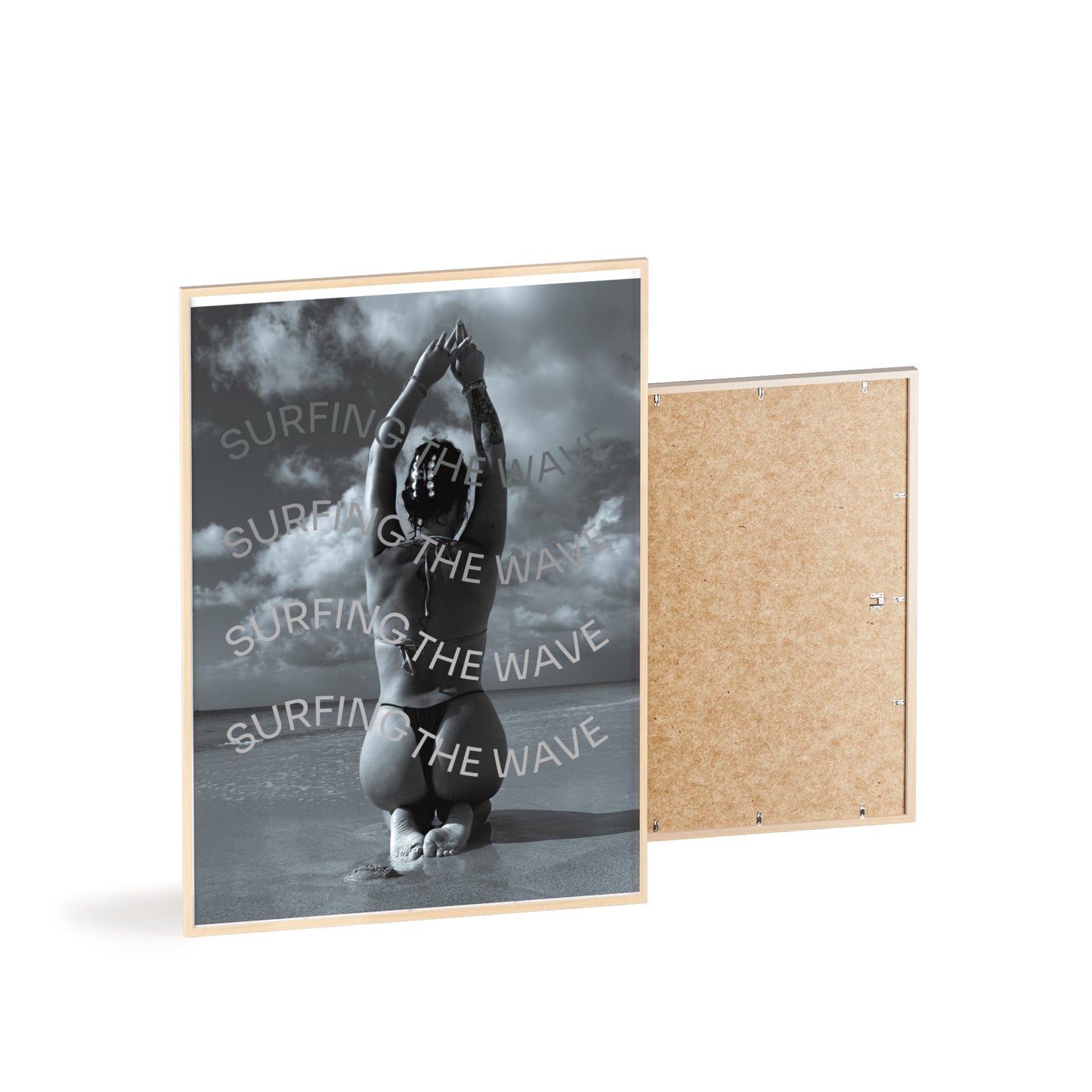 Beach Poster with Wooden Frame - Find me at the beach