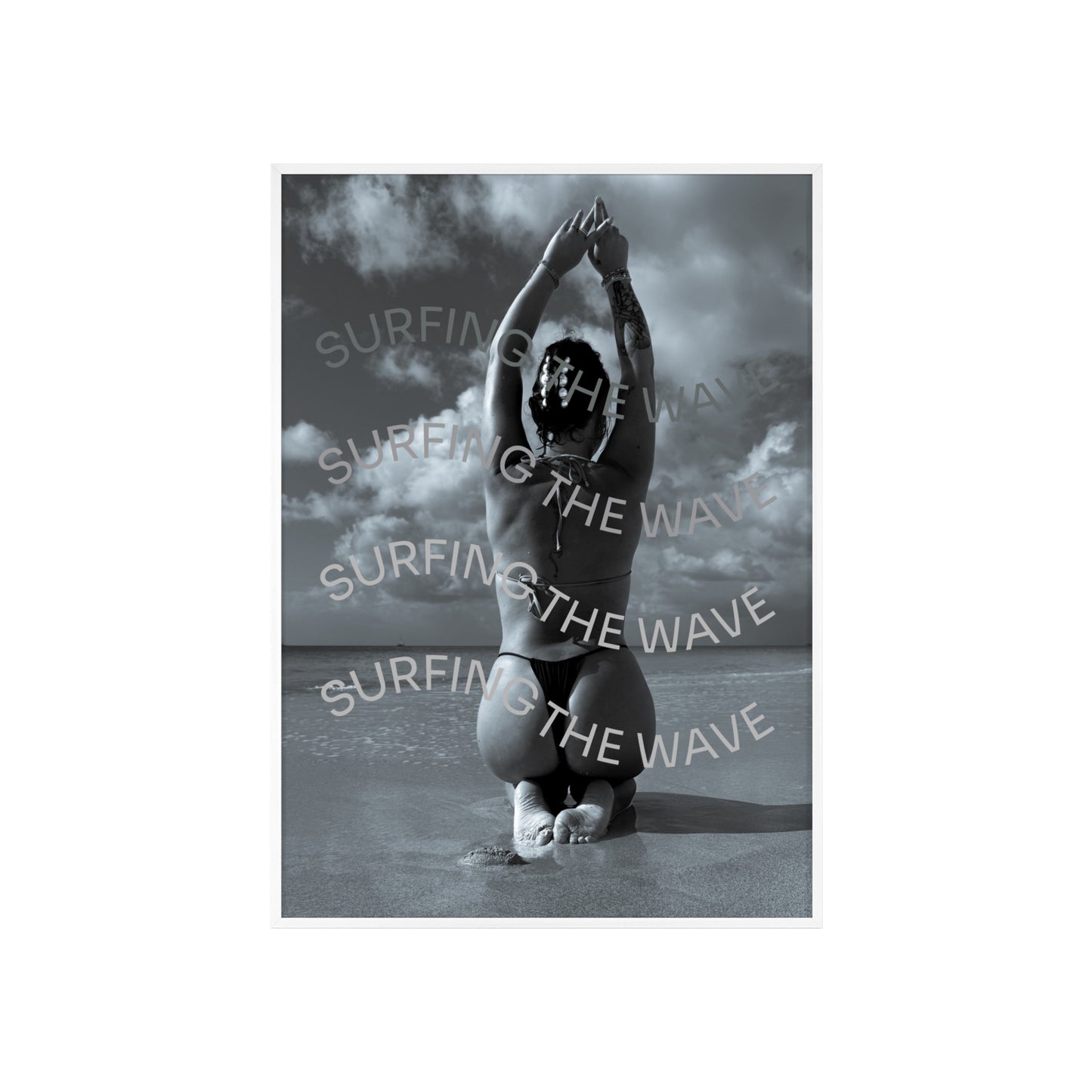 Beach Poster with Wooden Frame - Find me at the beach