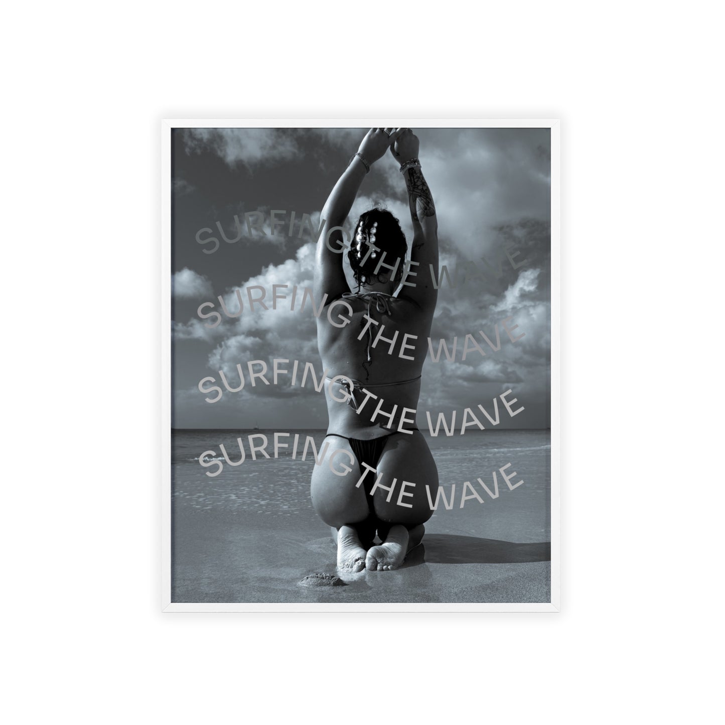 Beach Poster with Wooden Frame - Find me at the beach