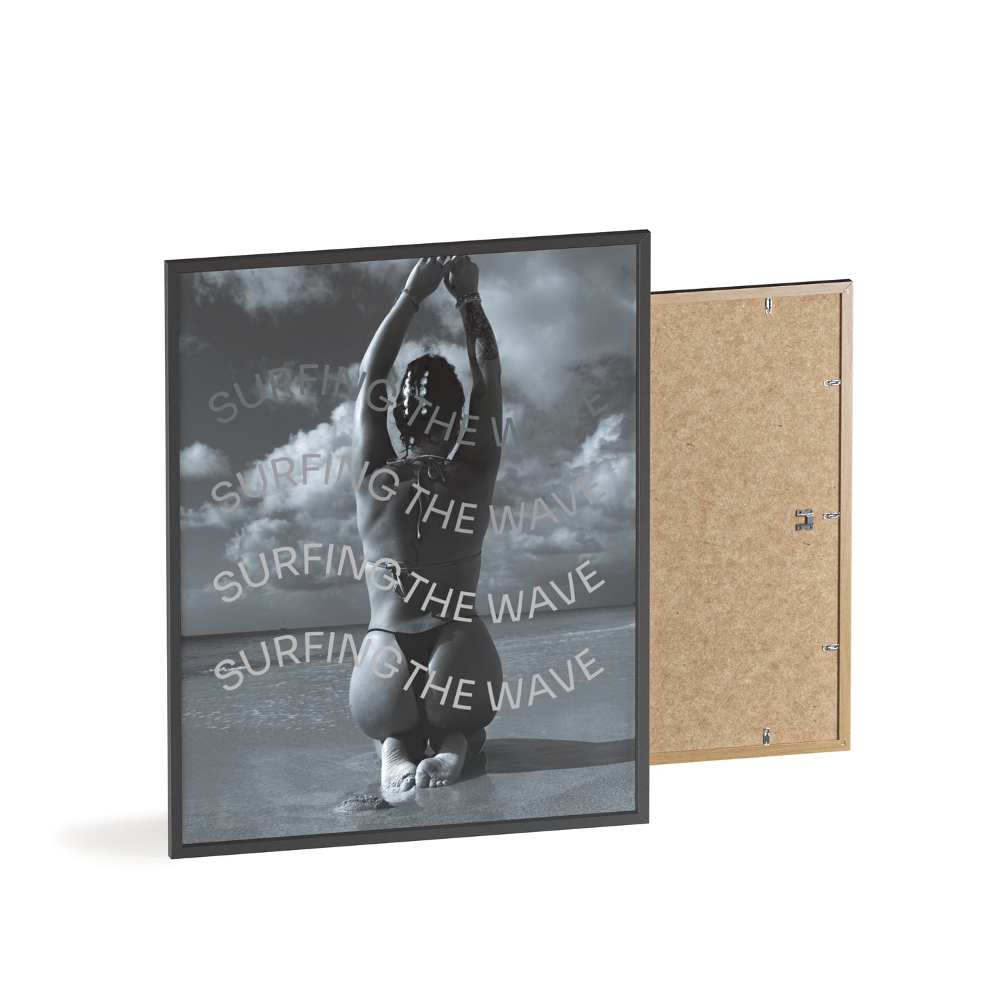 Beach Poster with Wooden Frame - Find me at the beach