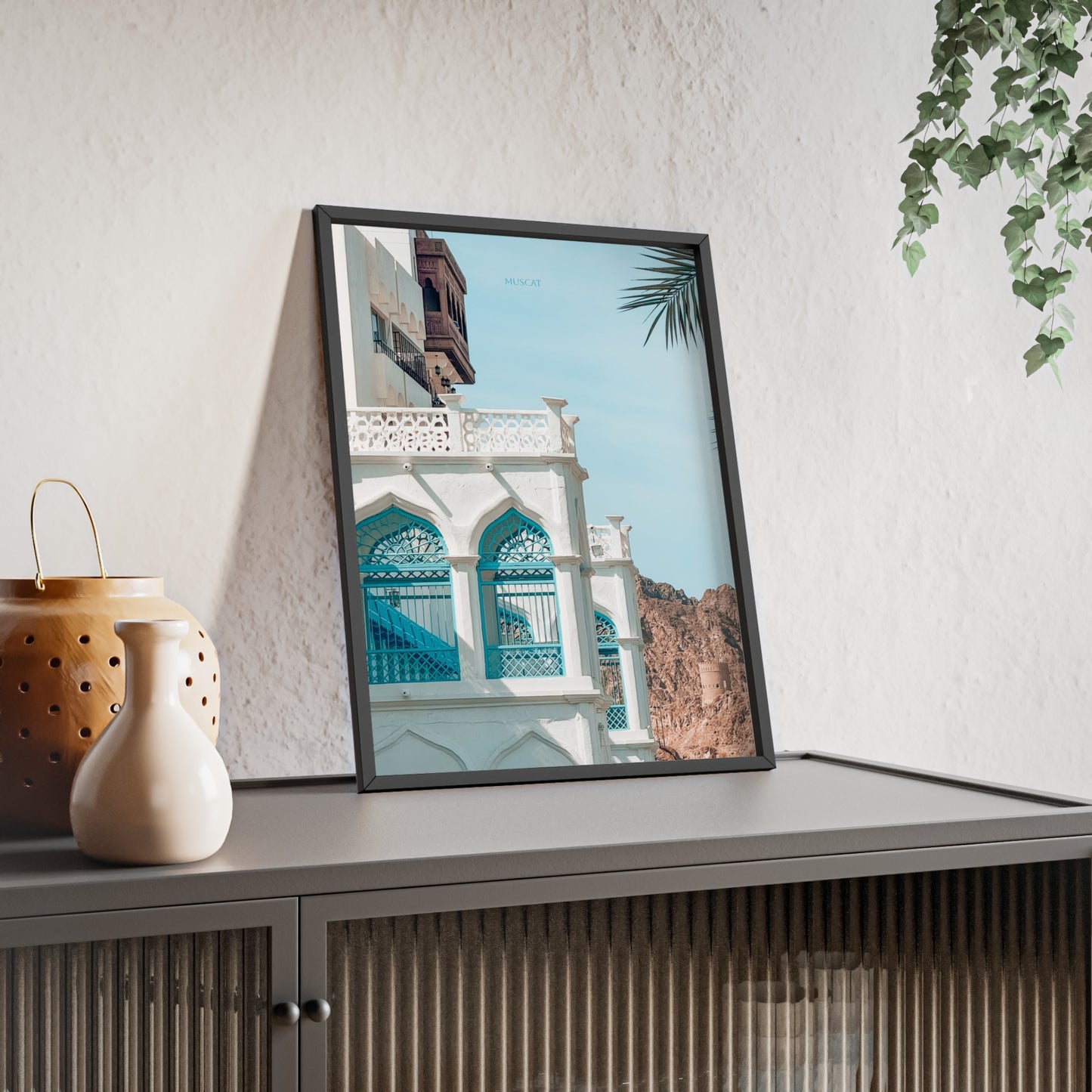 Wandposter - Beautiful Muscat Poster mit Holzrahmen