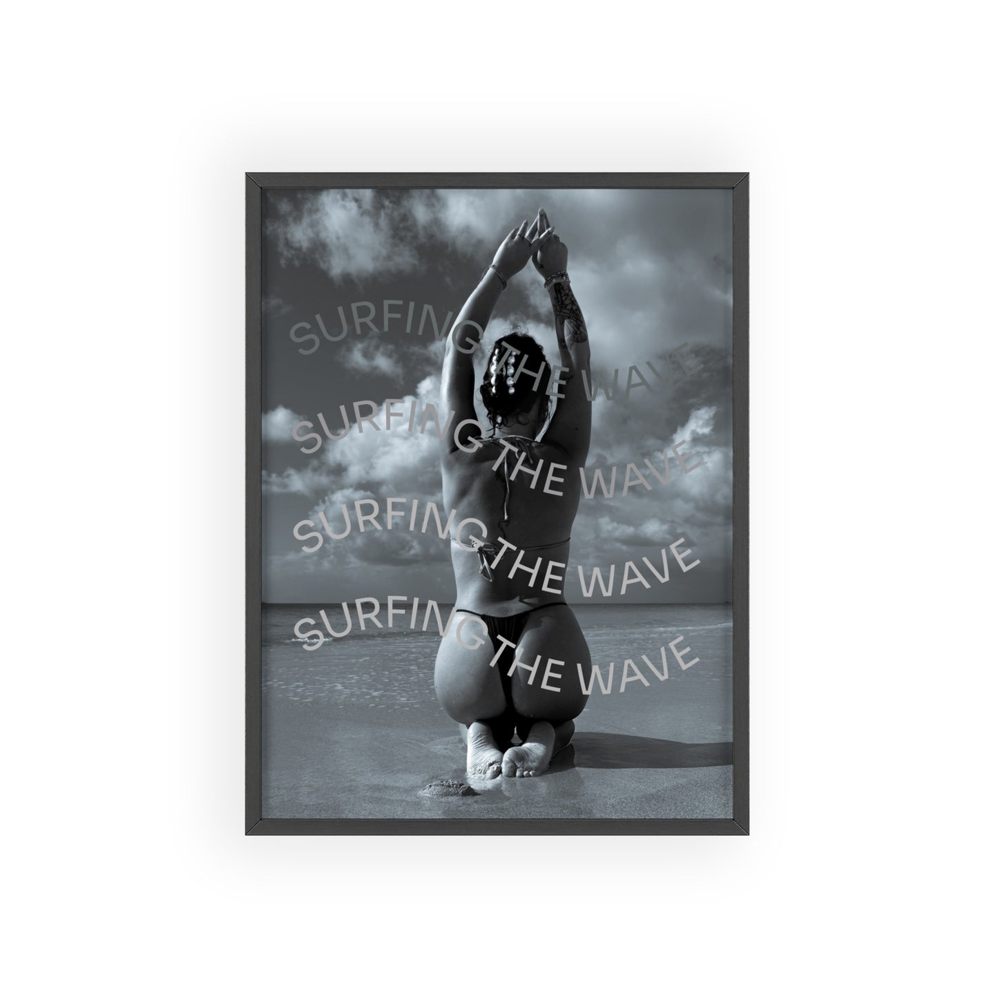Beach Poster with Wooden Frame - Find me at the beach