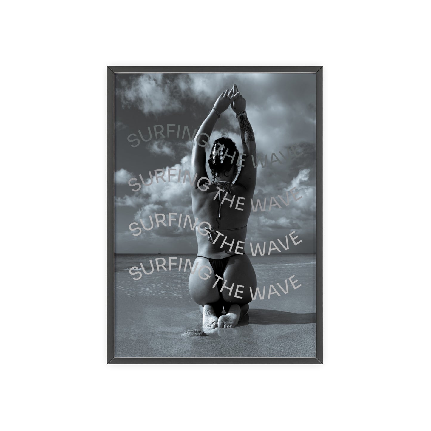 Beach Poster with Wooden Frame - Find me at the beach