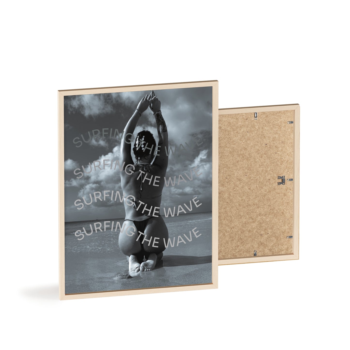 Beach Poster with Wooden Frame - Find me at the beach