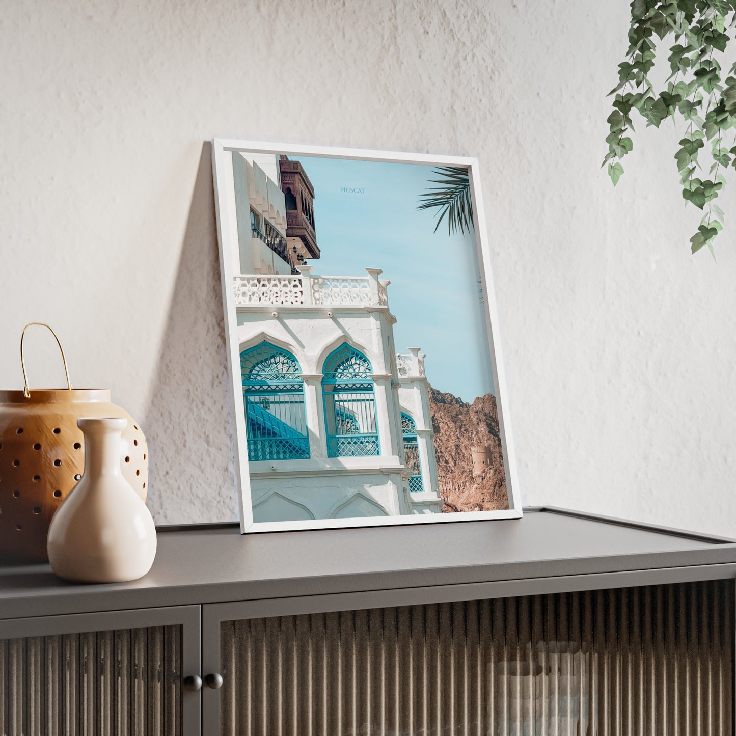 Wandposter - Beautiful Muscat Poster mit Holzrahmen