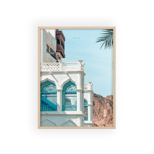 Wandposter - Beautiful Muscat Poster mit Holzrahmen