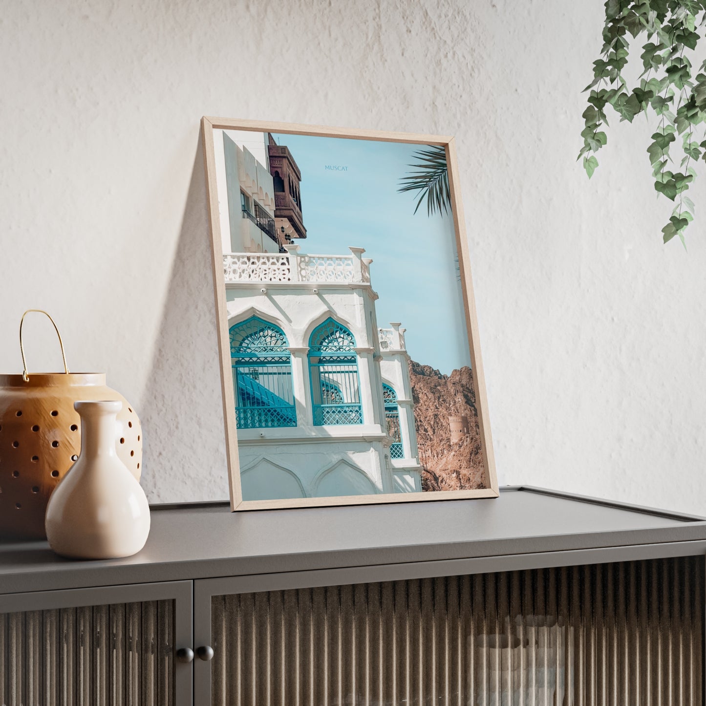 Wandposter - Beautiful Muscat Poster mit Holzrahmen