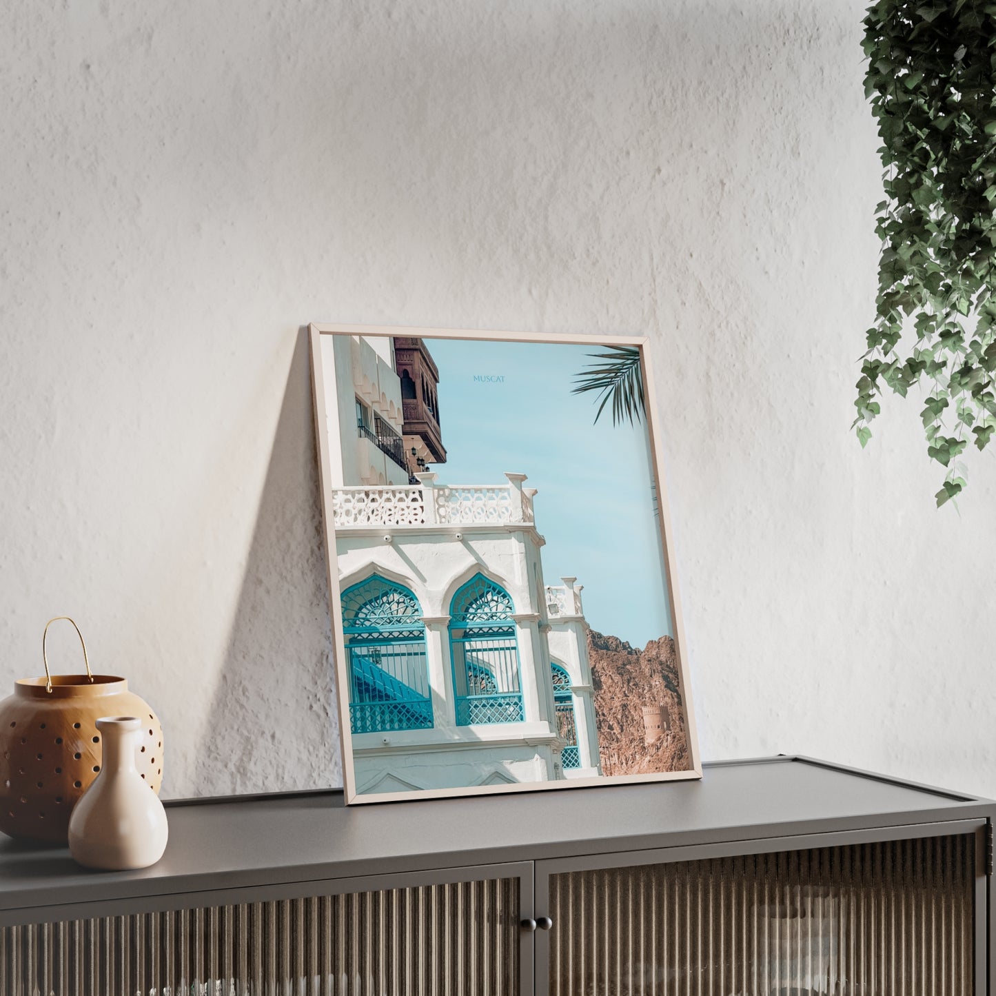 Wandposter - Beautiful Muscat Poster mit Holzrahmen