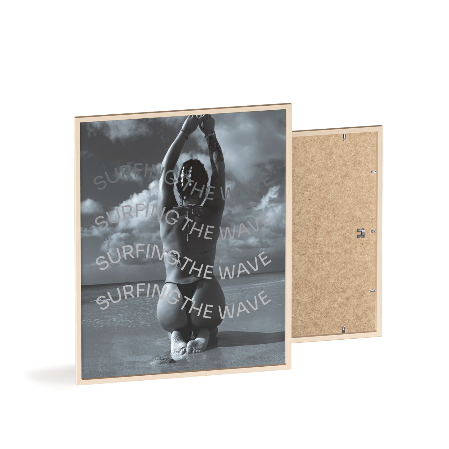 Beach Poster with Wooden Frame - Find me at the beach