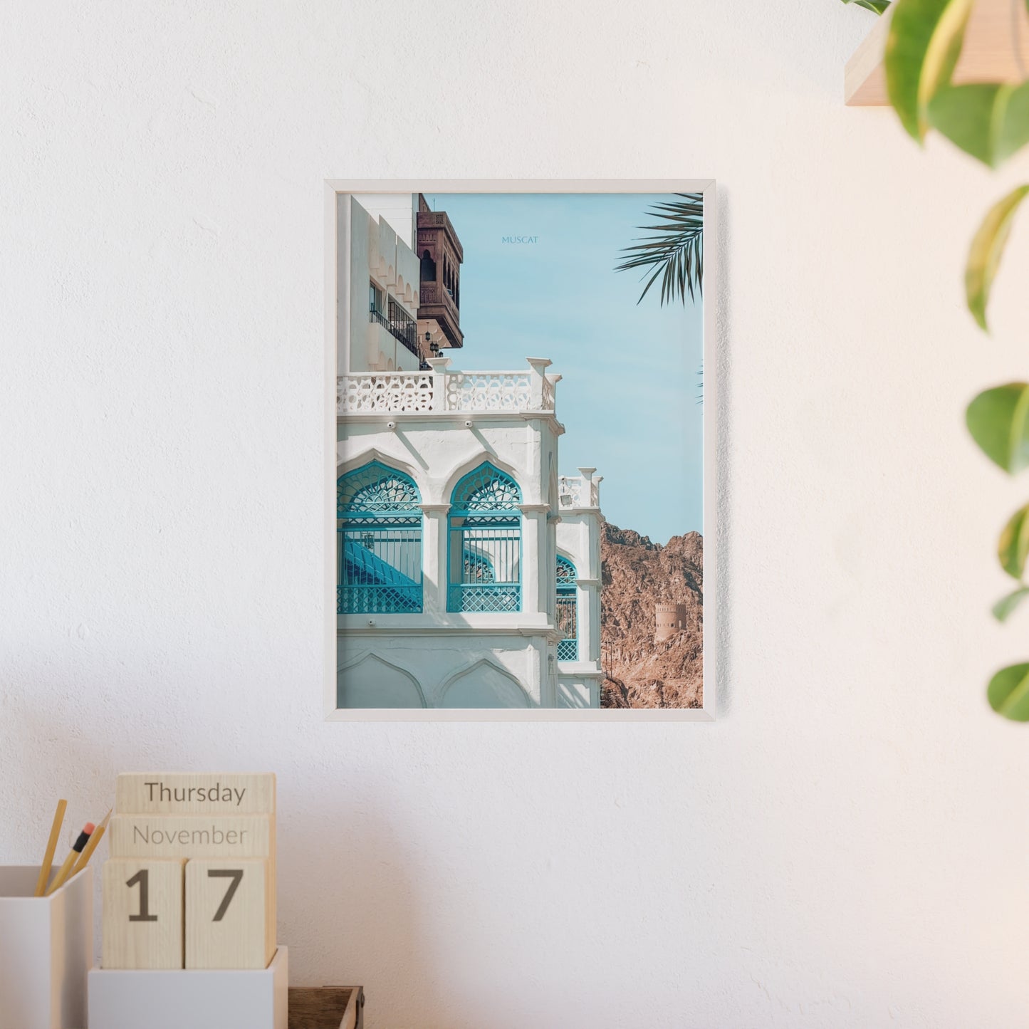 Wandposter - Beautiful Muscat Poster mit Holzrahmen