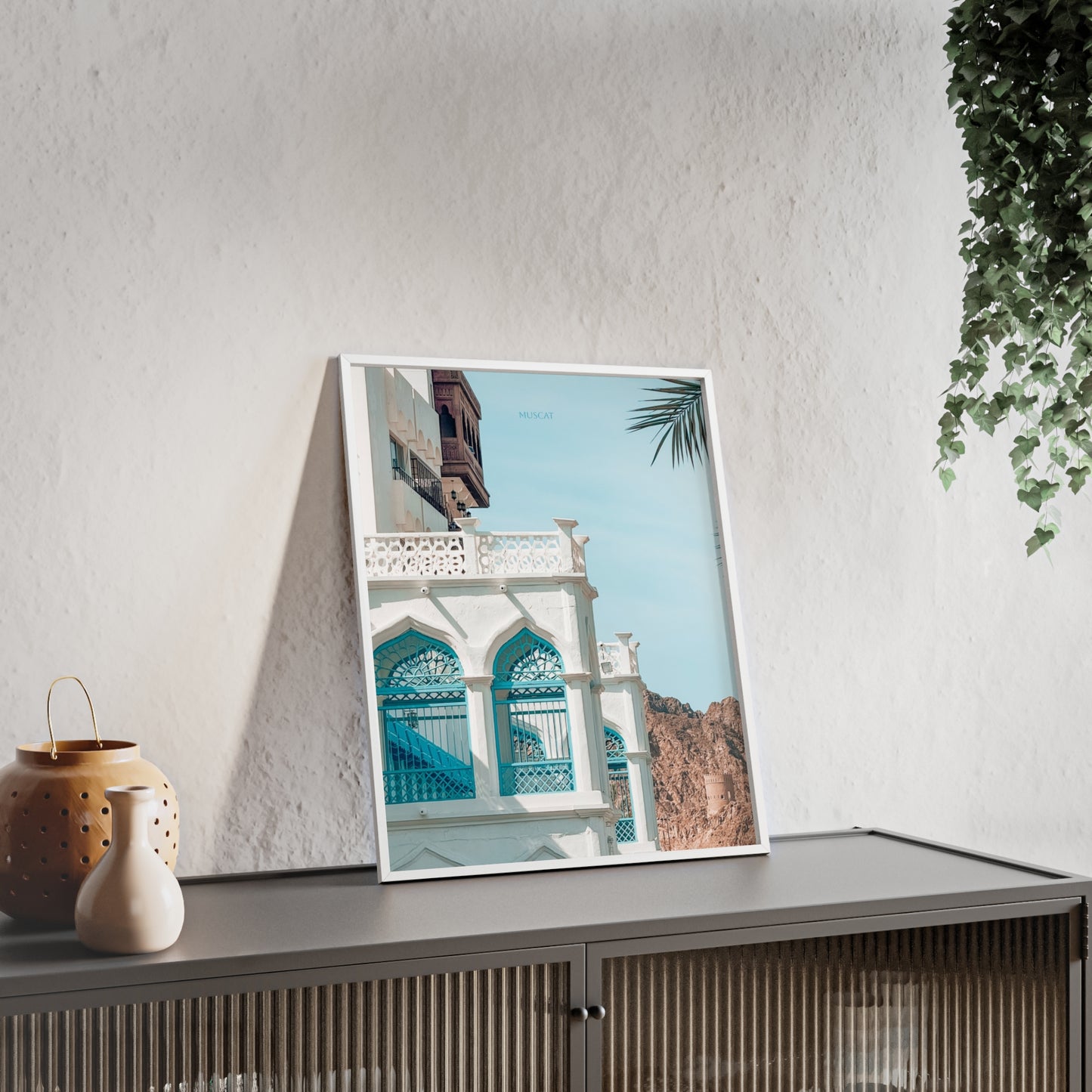 Wandposter - Beautiful Muscat Poster mit Holzrahmen
