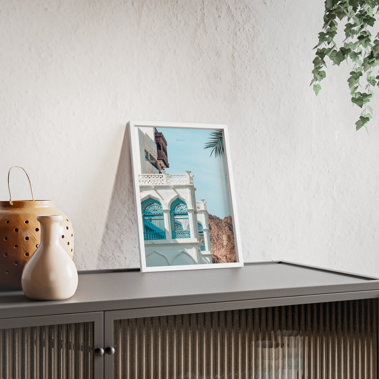 Wandposter - Beautiful Muscat Poster mit Holzrahmen