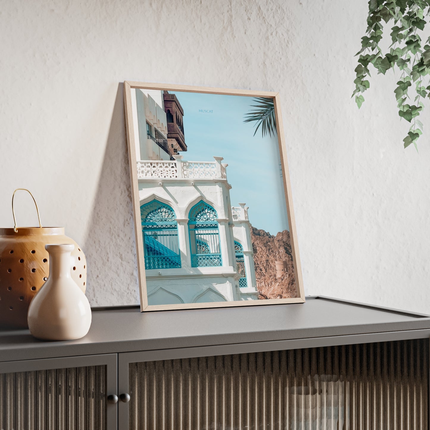 Wandposter - Beautiful Muscat Poster mit Holzrahmen