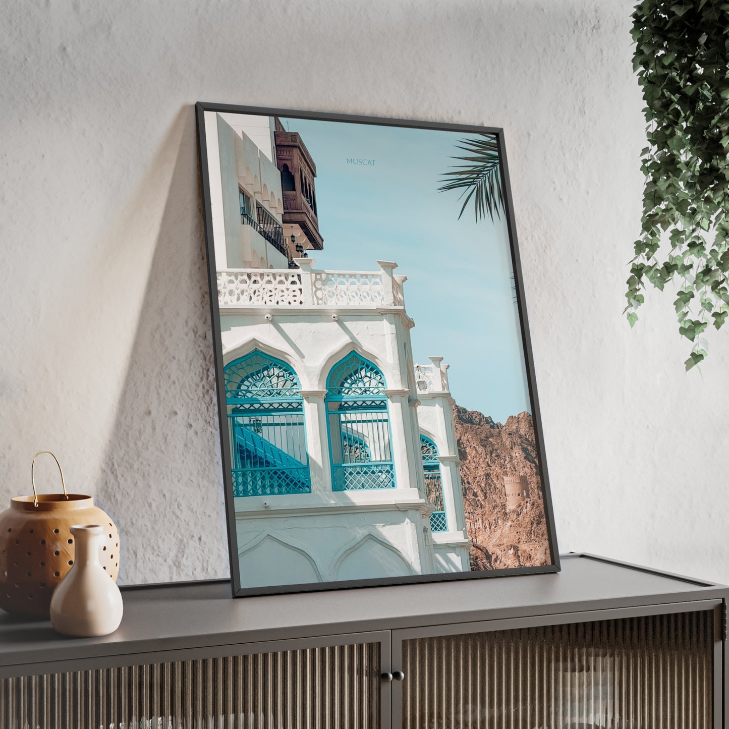 Wandposter - Beautiful Muscat Poster mit Holzrahmen