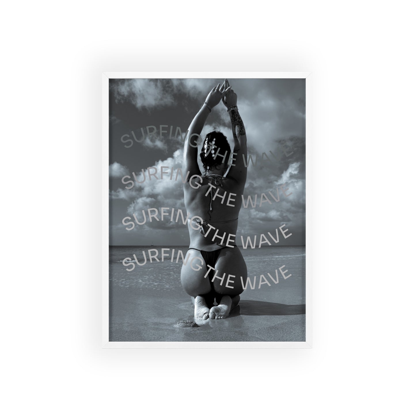 Beach Poster with Wooden Frame - Find me at the beach