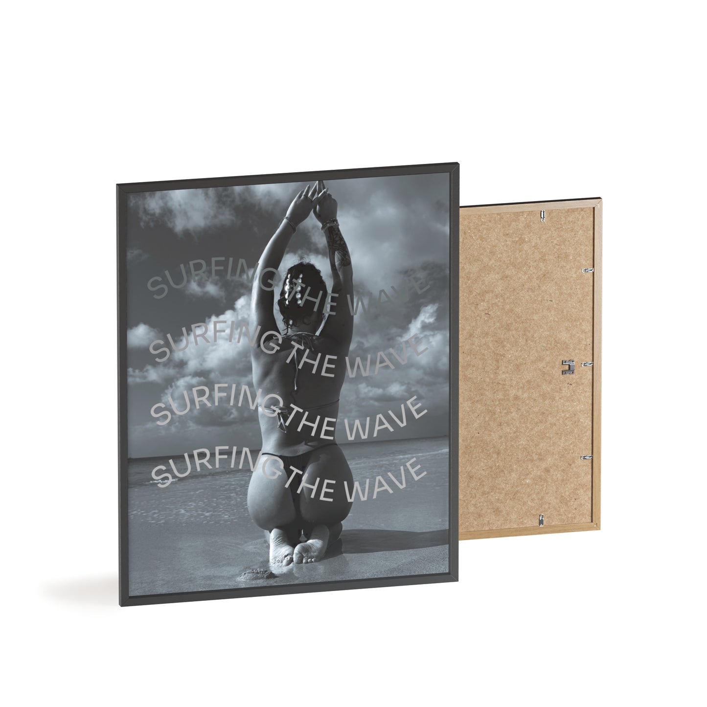 Beach Poster with Wooden Frame - Find me at the beach