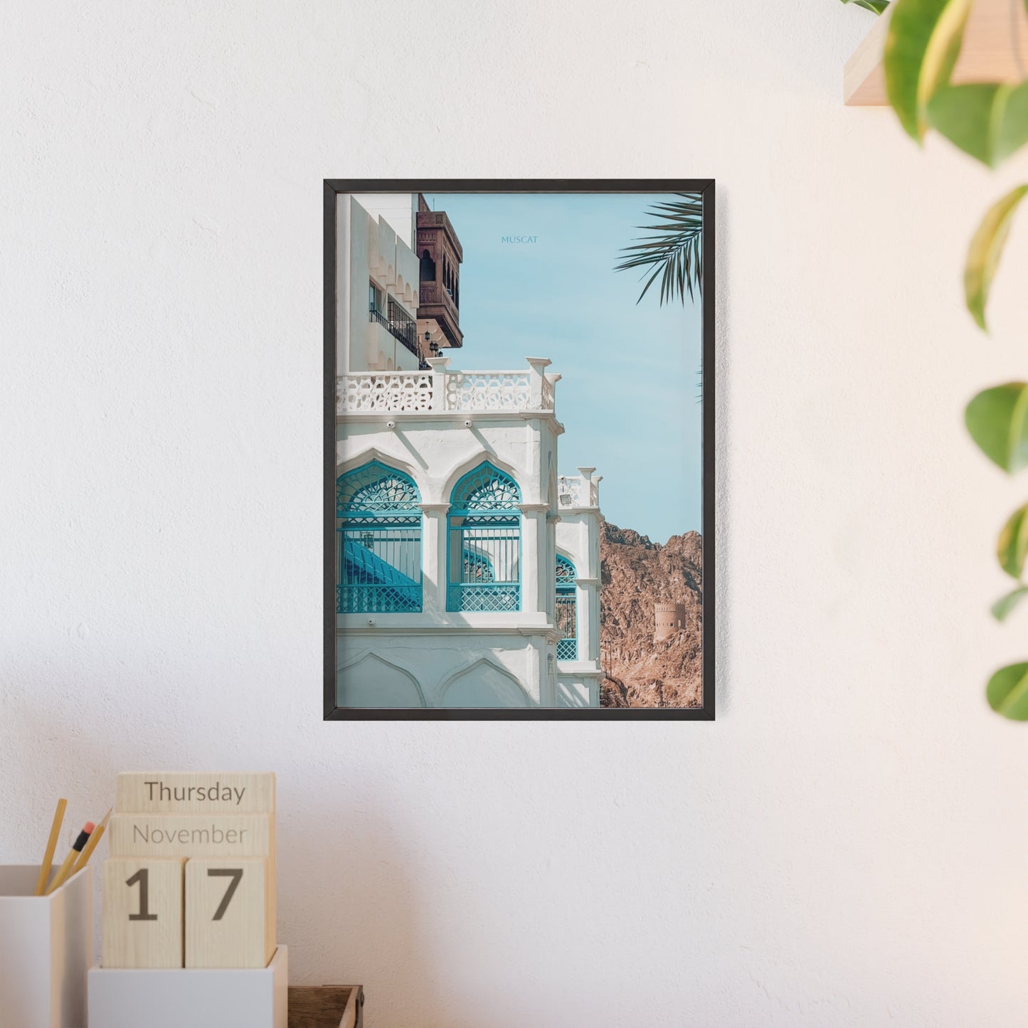 Wandposter - Beautiful Muscat Poster mit Holzrahmen