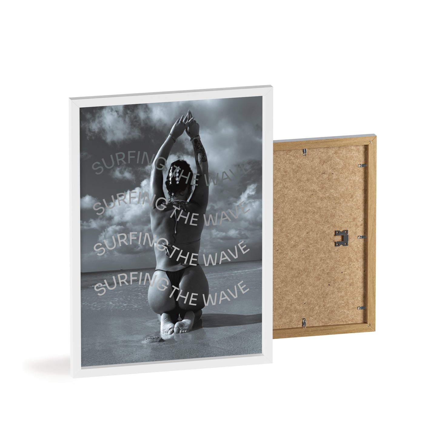 Beach Poster with Wooden Frame - Find me at the beach
