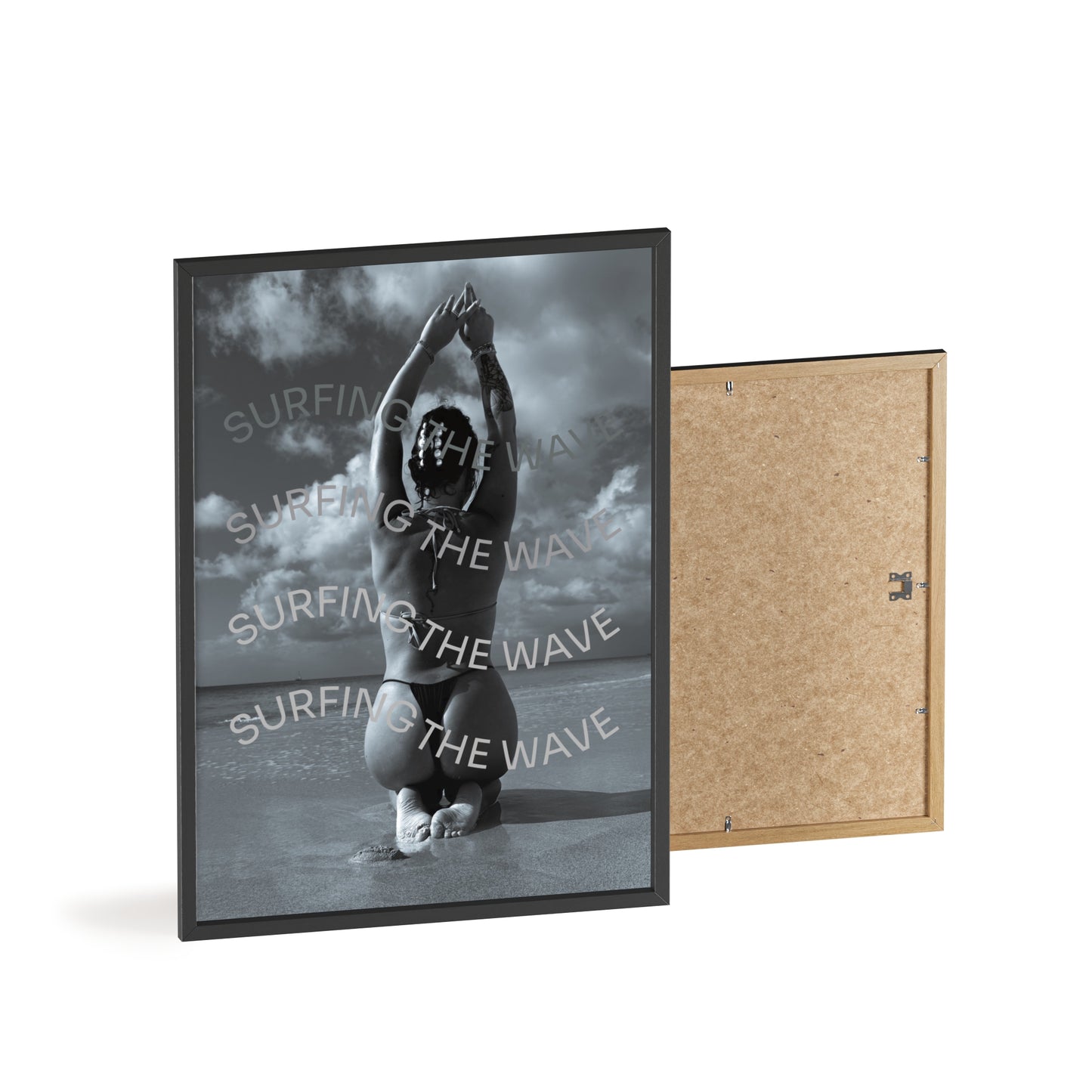 Beach Poster with Wooden Frame - Find me at the beach