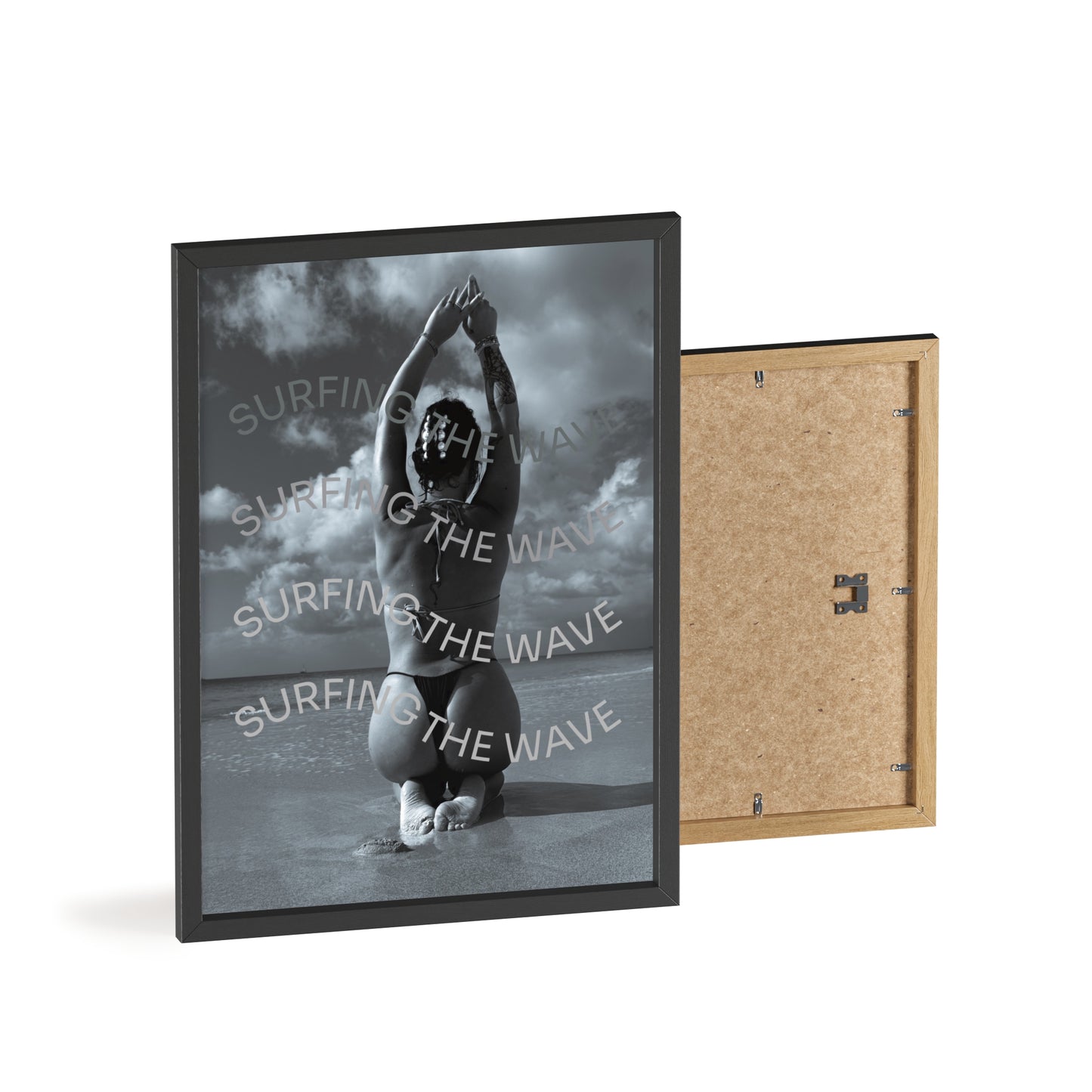 Beach Poster with Wooden Frame - Find me at the beach