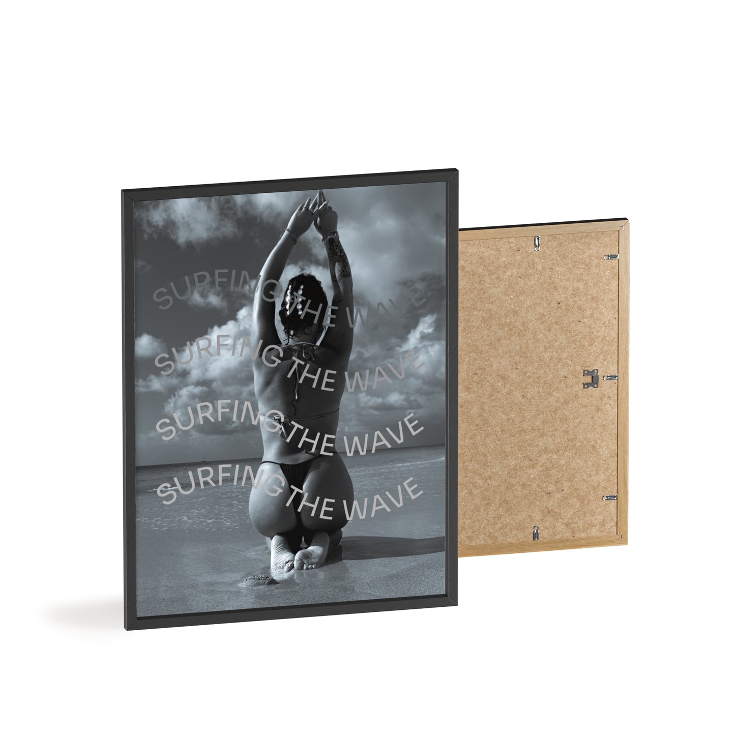 Beach Poster with Wooden Frame - Find me at the beach