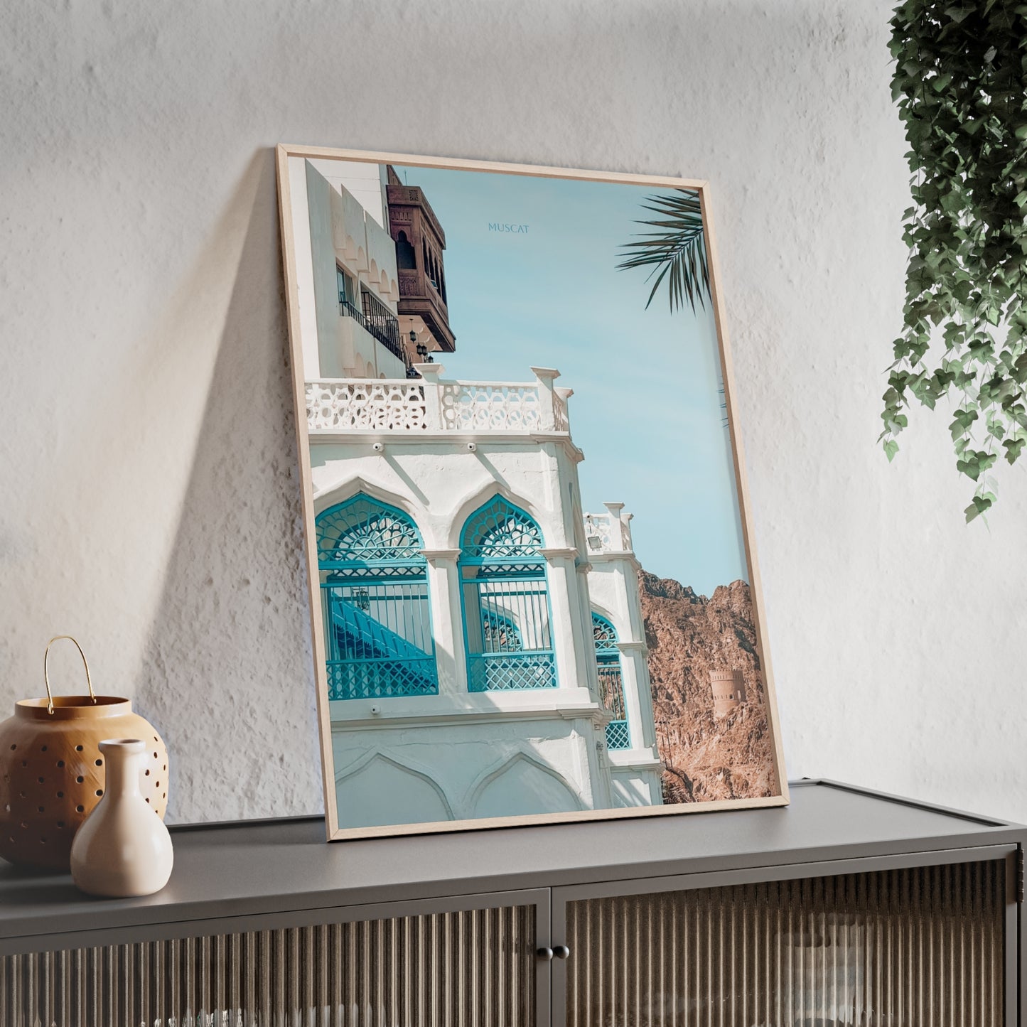 Wandposter - Beautiful Muscat Poster mit Holzrahmen