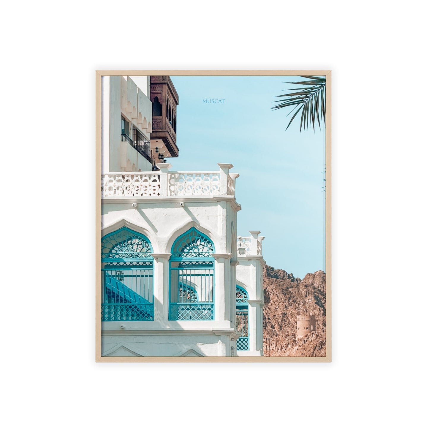 Wandposter - Beautiful Muscat Poster mit Holzrahmen