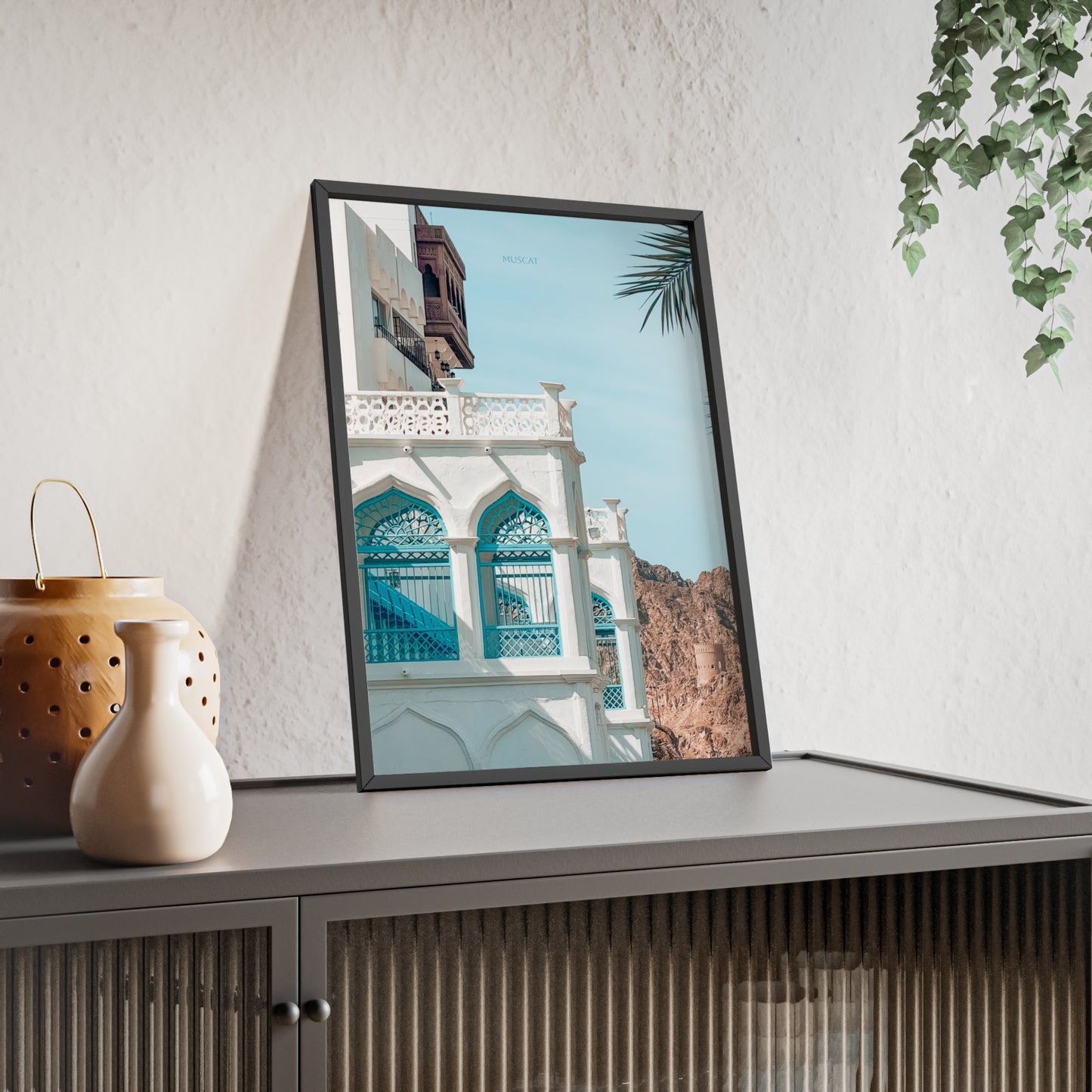 Wandposter - Beautiful Muscat Poster mit Holzrahmen