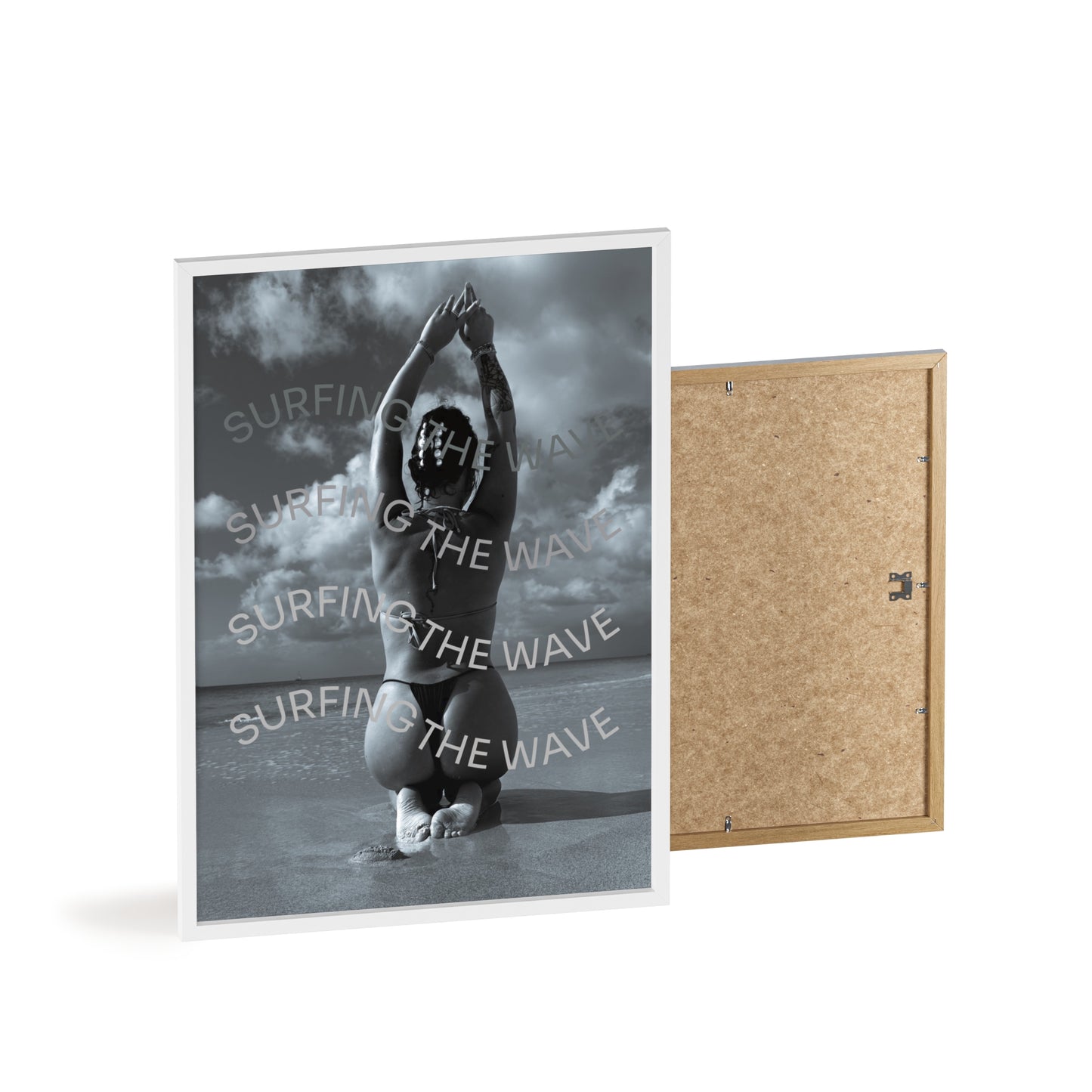 Beach Poster with Wooden Frame - Find me at the beach