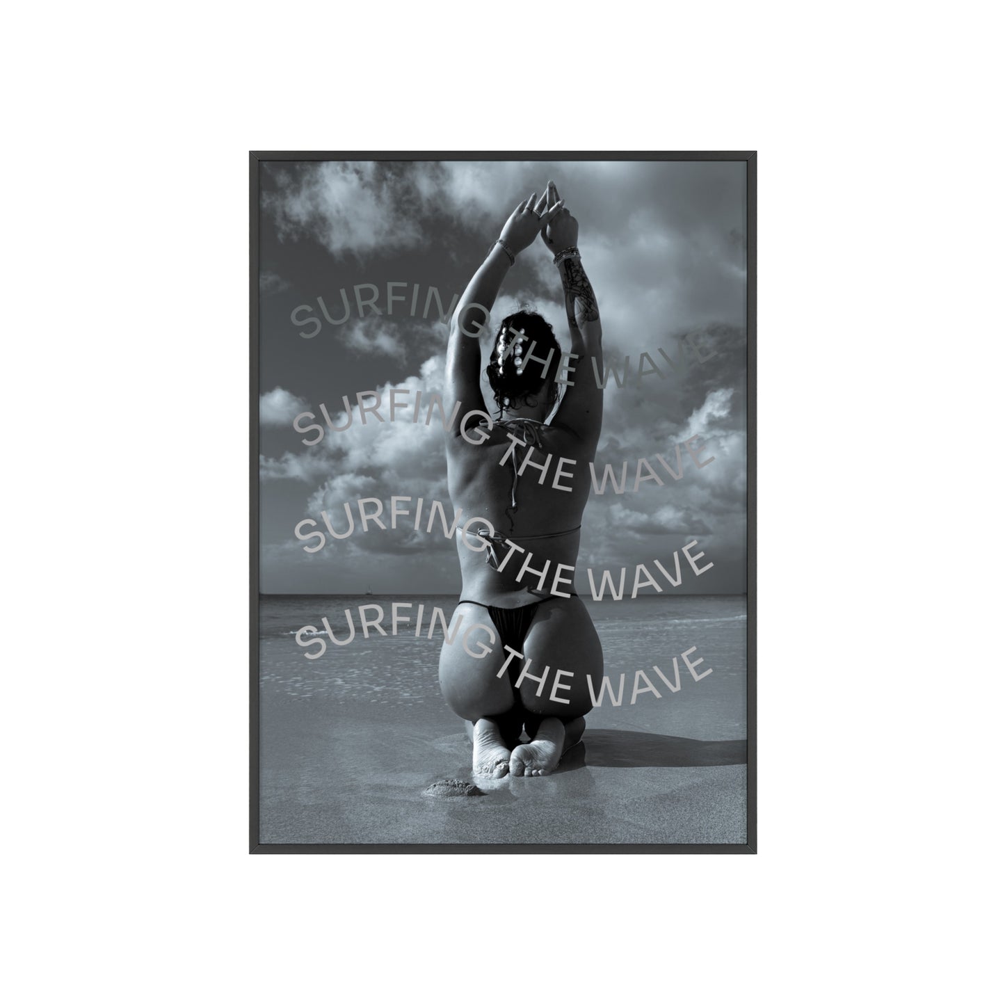 Beach Poster with Wooden Frame - Find me at the beach
