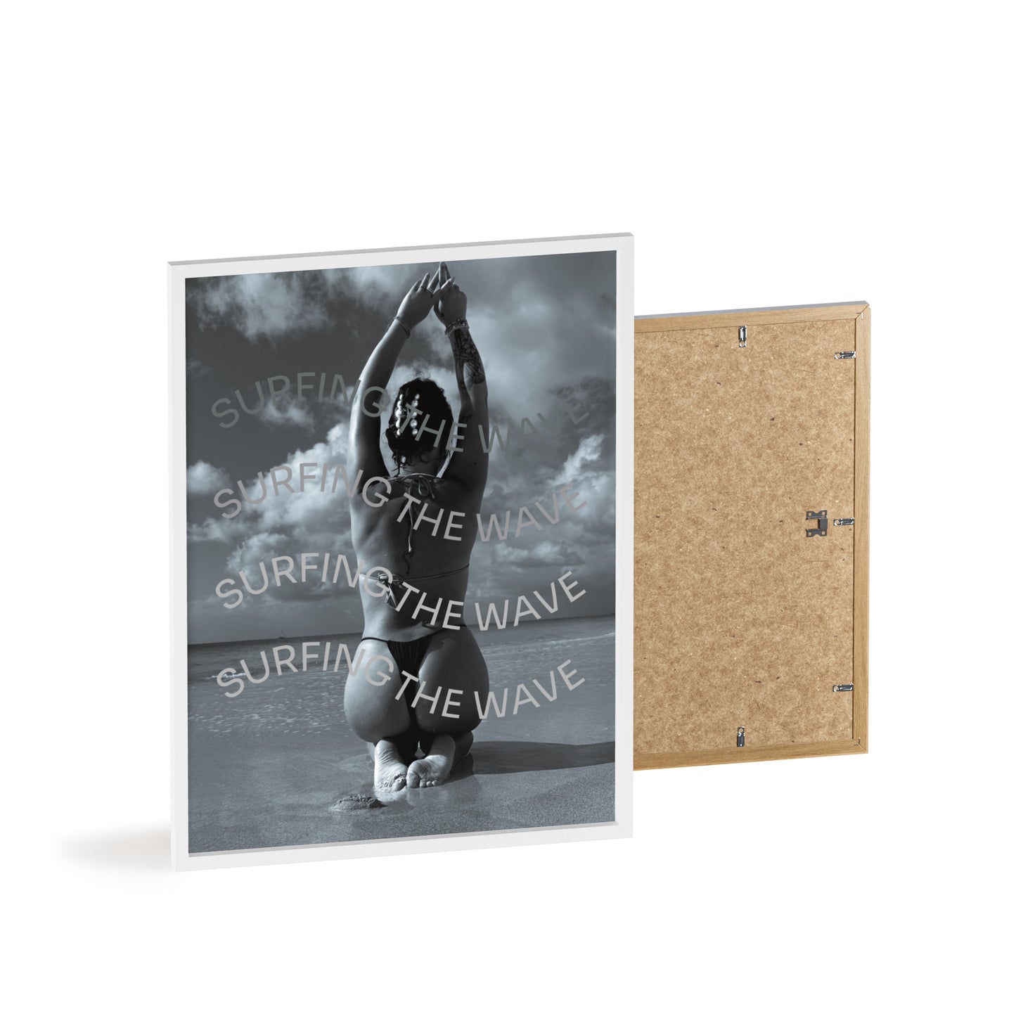 Beach Poster with Wooden Frame - Find me at the beach