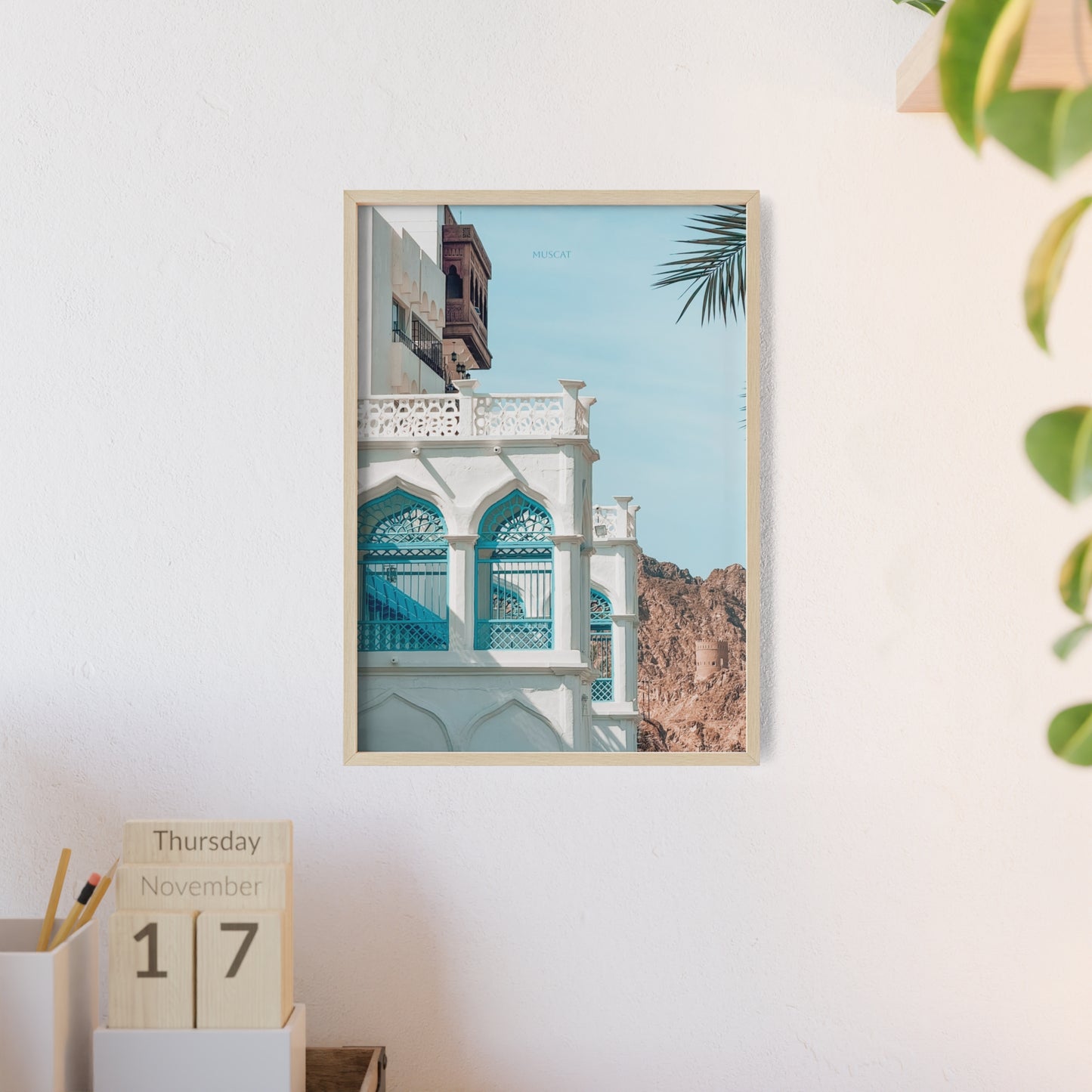 Wandposter - Beautiful Muscat Poster mit Holzrahmen