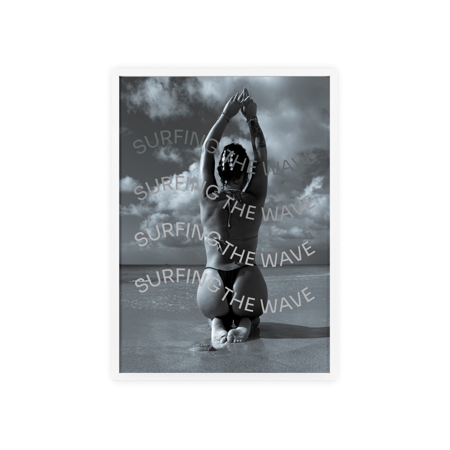 Beach Poster with Wooden Frame - Find me at the beach