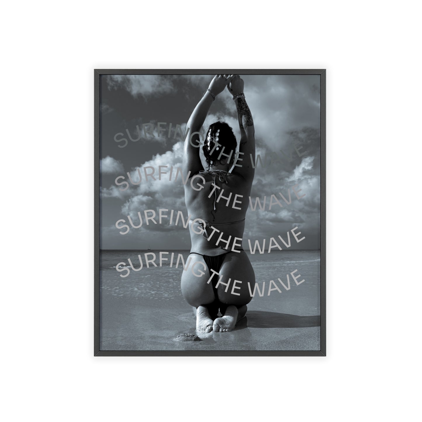 Beach Poster with Wooden Frame - Find me at the beach